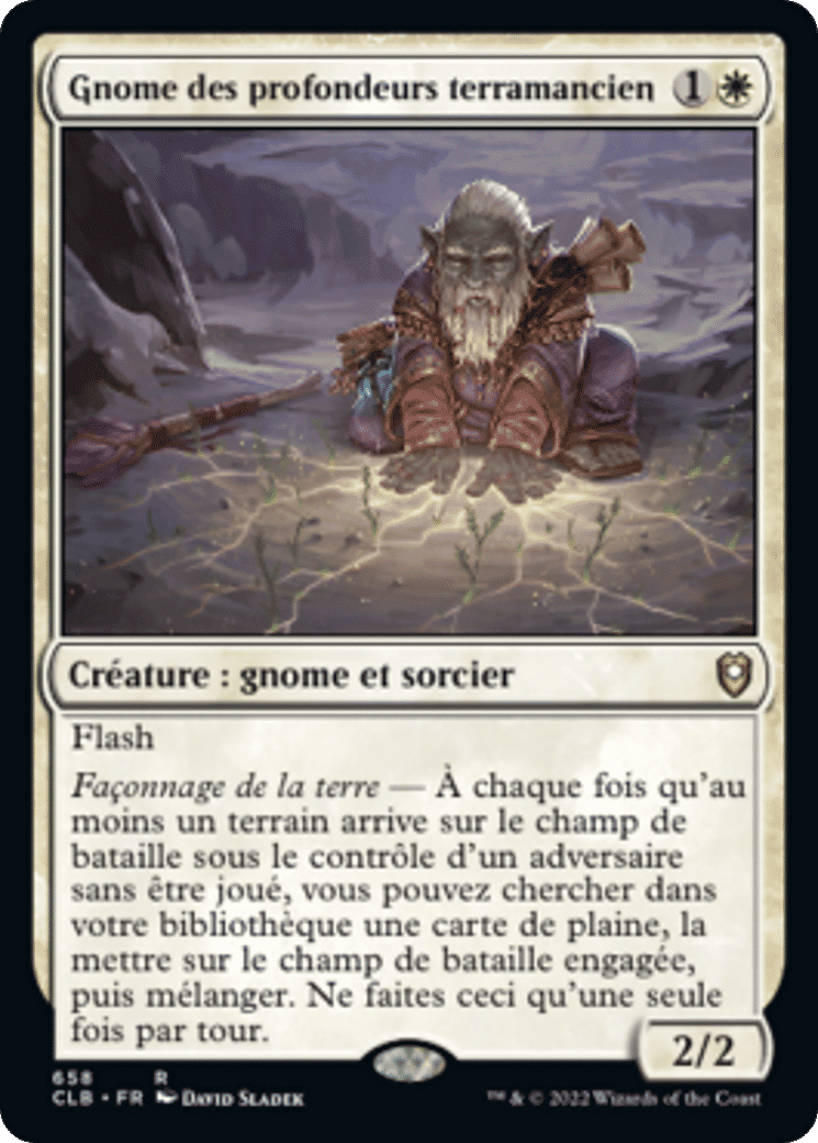 Gnome des profondeurs terramancien — Commander Legends: Battle for Baldur's Gate — Magic: The Gathering