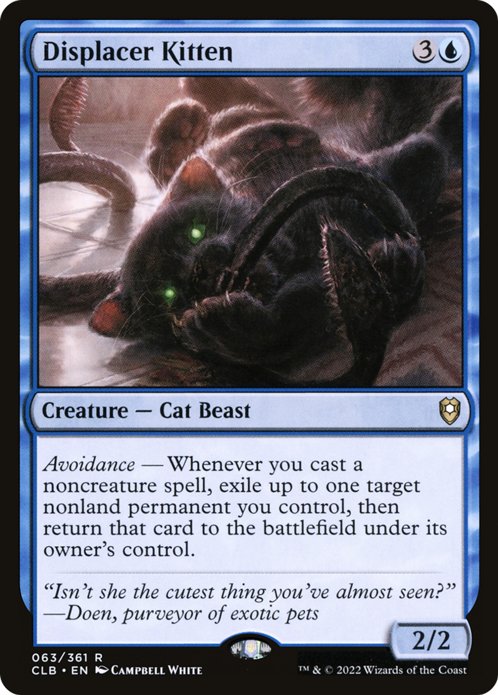 Displacer Kitten — Commander Legends: Battle for Baldur's Gate — Magic: The Gathering
