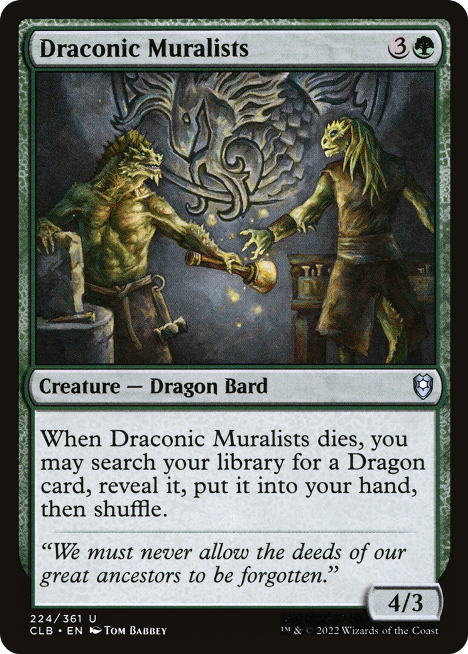 Muralistes draconiques — Commander Legends: Battle for Baldur's Gate — Magic: The Gathering