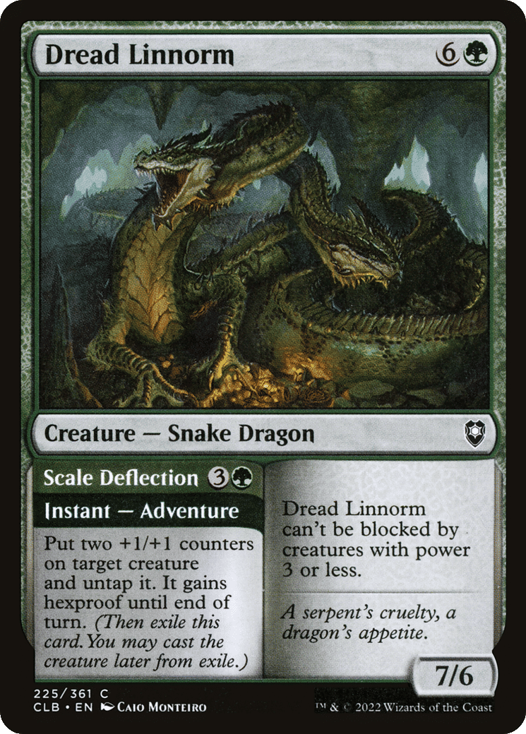 Dread Linnorm // Scale Deflection — Commander Legends: Battle for Baldur's Gate — Magic: The Gathering