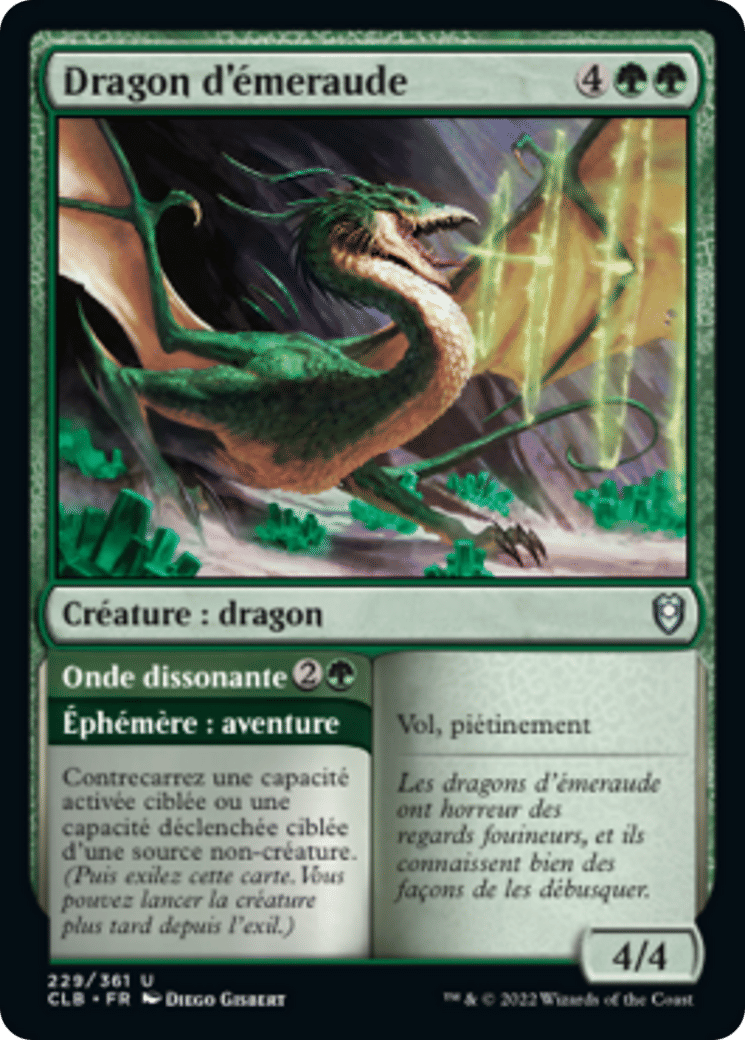Dragon d'émeraude // Onde dissonante — Commander Legends: Battle for Baldur's Gate — Magic: The Gathering