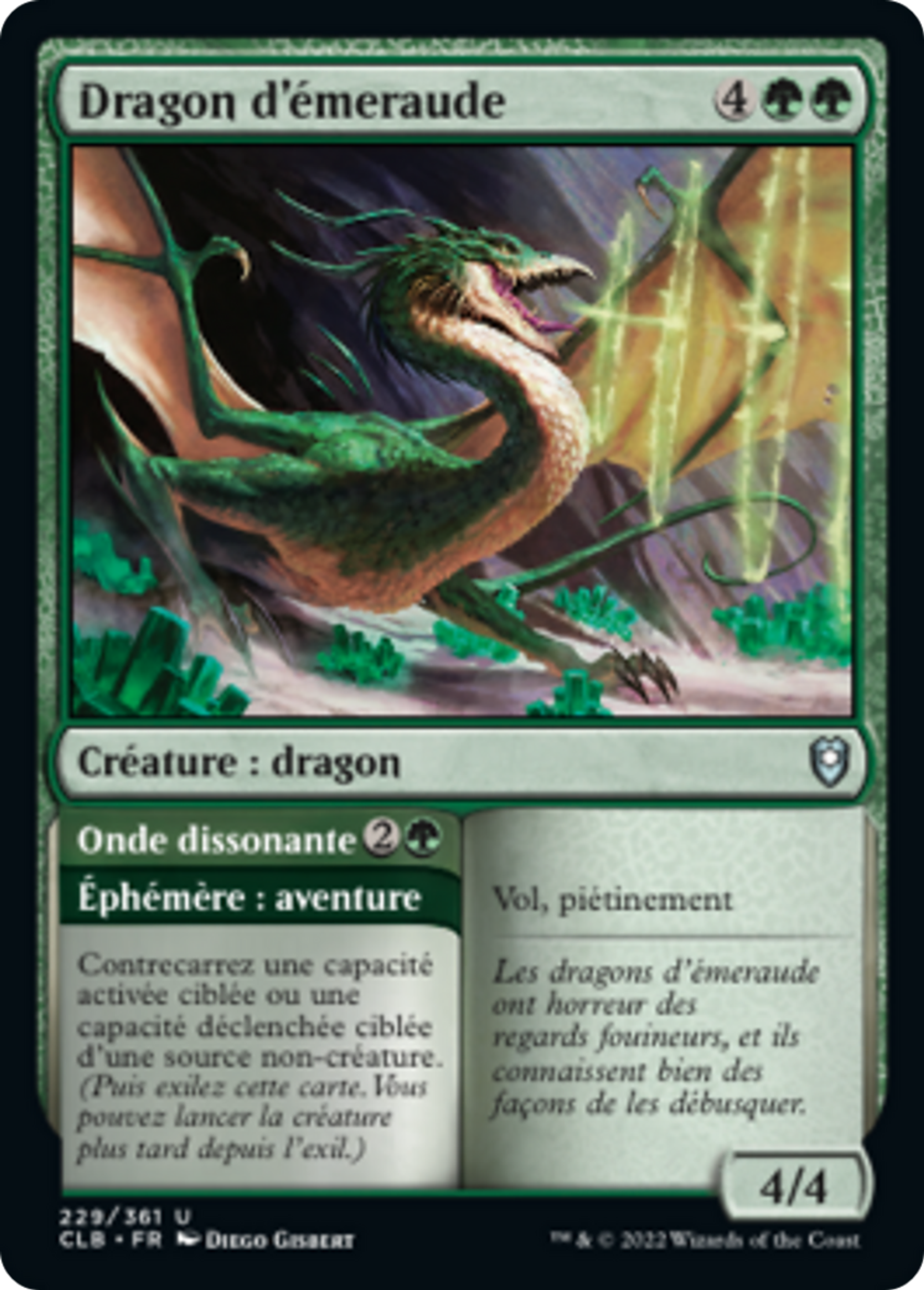 Dragon d'émeraude // Onde dissonante — Commander Legends: Battle for Baldur's Gate — Magic: The Gathering
