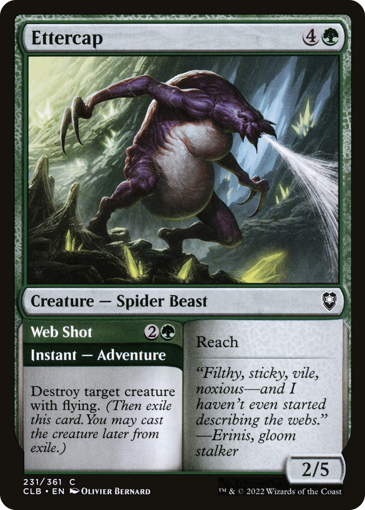 Ettercap // Lancer de toile — Commander Legends: Battle for Baldur's Gate — Magic: The Gathering