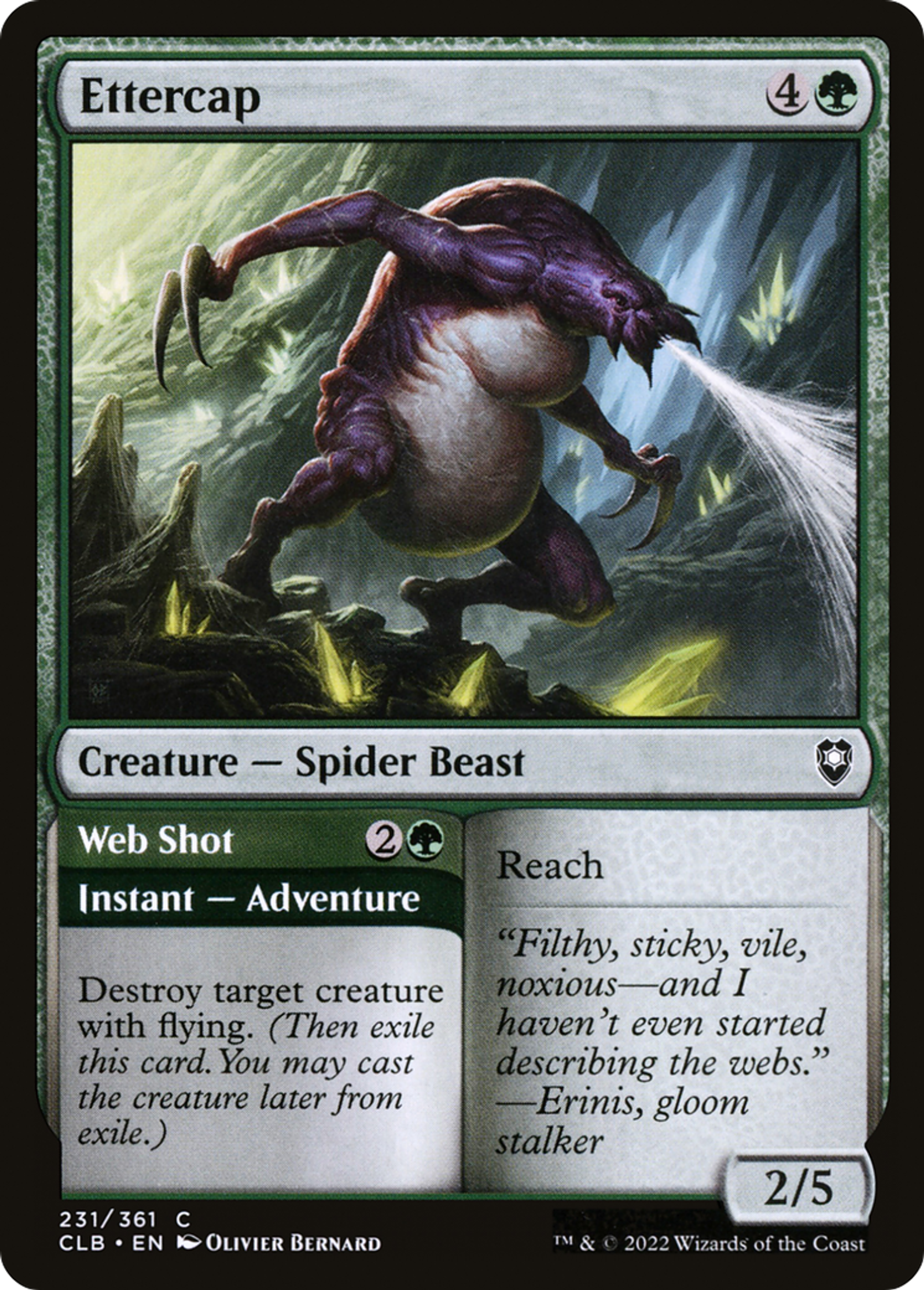 Ettercap // Web Shot — Commander Legends: Battle for Baldur's Gate — Magic: The Gathering