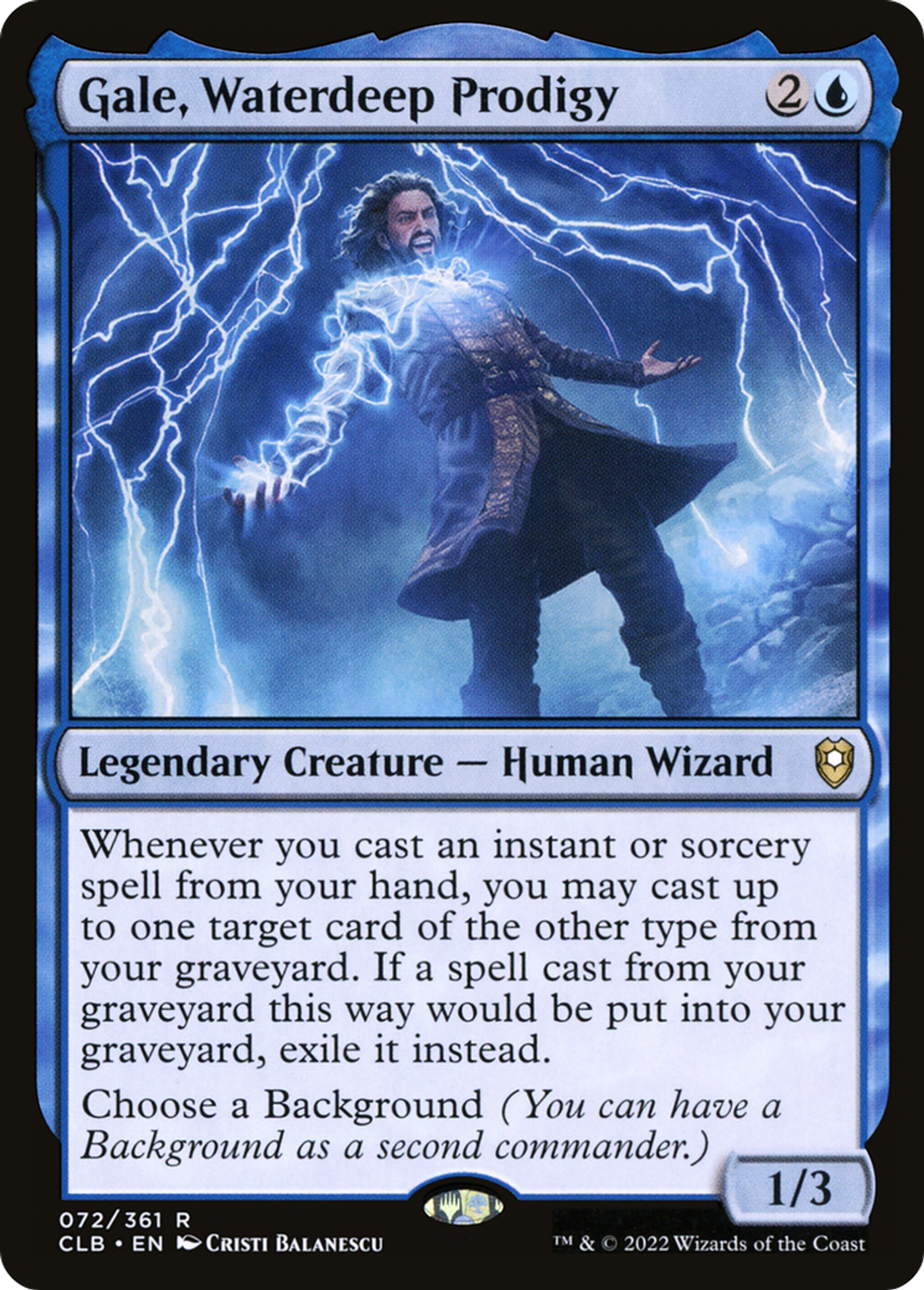Gale, Waterdeep Prodigy — Commander Legends: Battle for Baldur's Gate — Magic: The Gathering