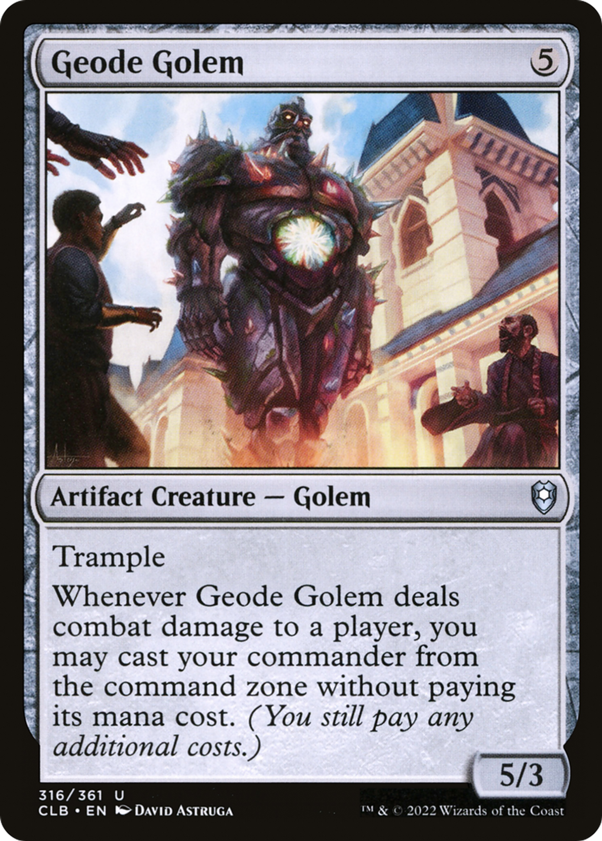 Golem de géode — Commander Legends: Battle for Baldur's Gate — Magic: The Gathering
