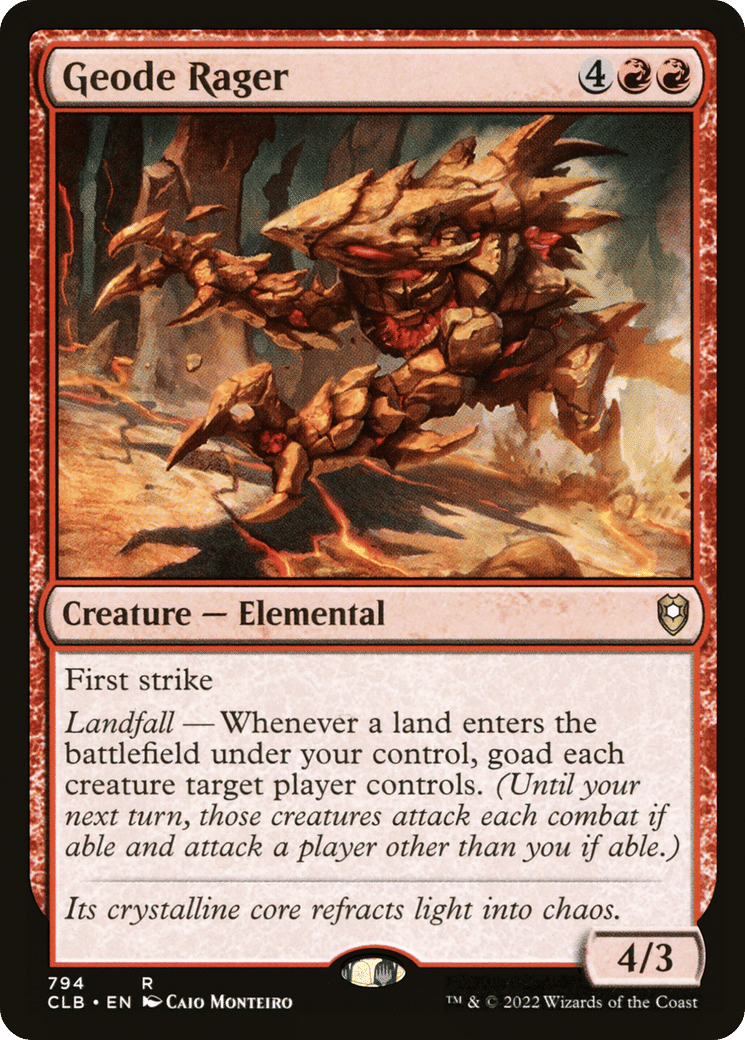 Geode Rager — Commander Legends: Battle for Baldur's Gate — Magic: The Gathering