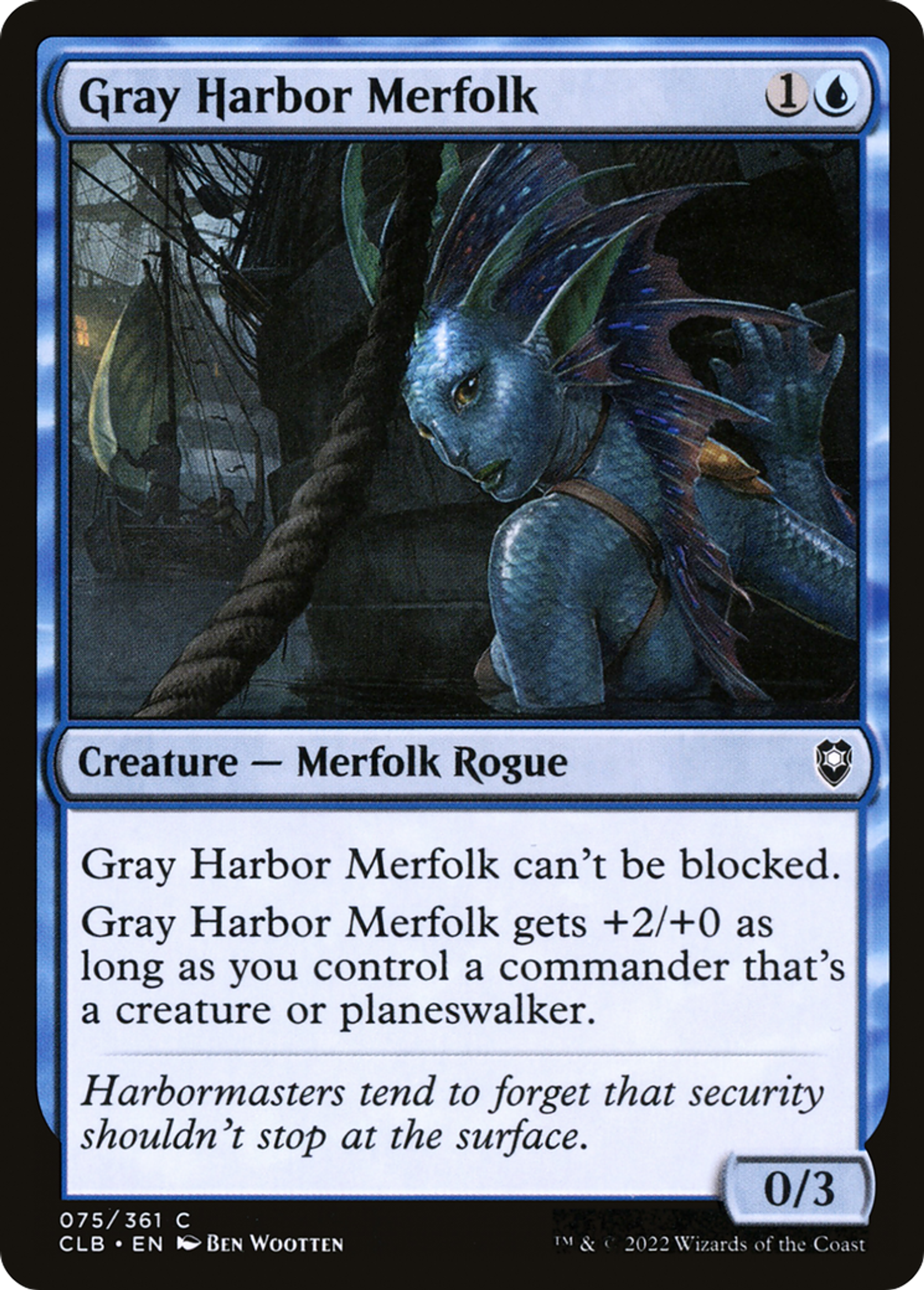 Gray Harbor Merfolk — Commander Legends: Battle for Baldur's Gate — Magic: The Gathering