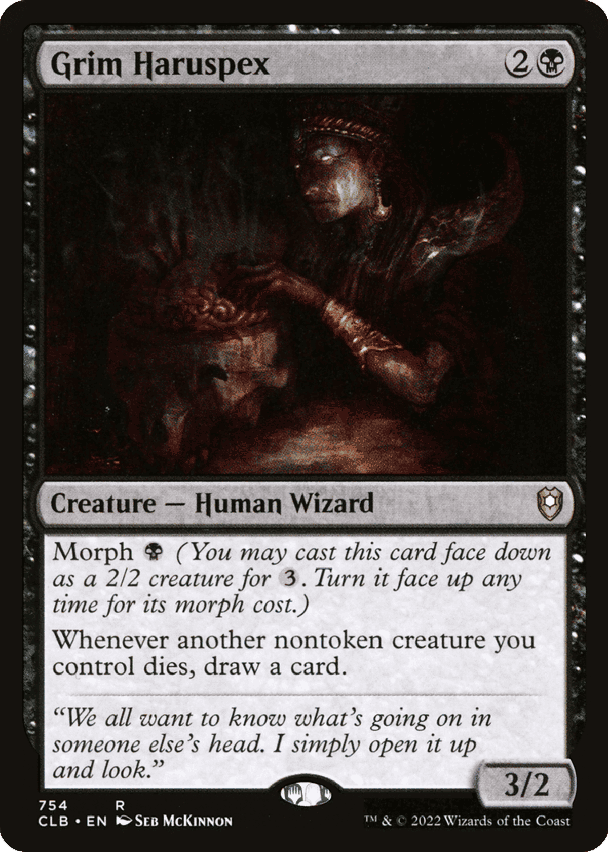 Grim Haruspex from Commander Legends: Battle for Baldur's Gate - Magic: The Gathering
