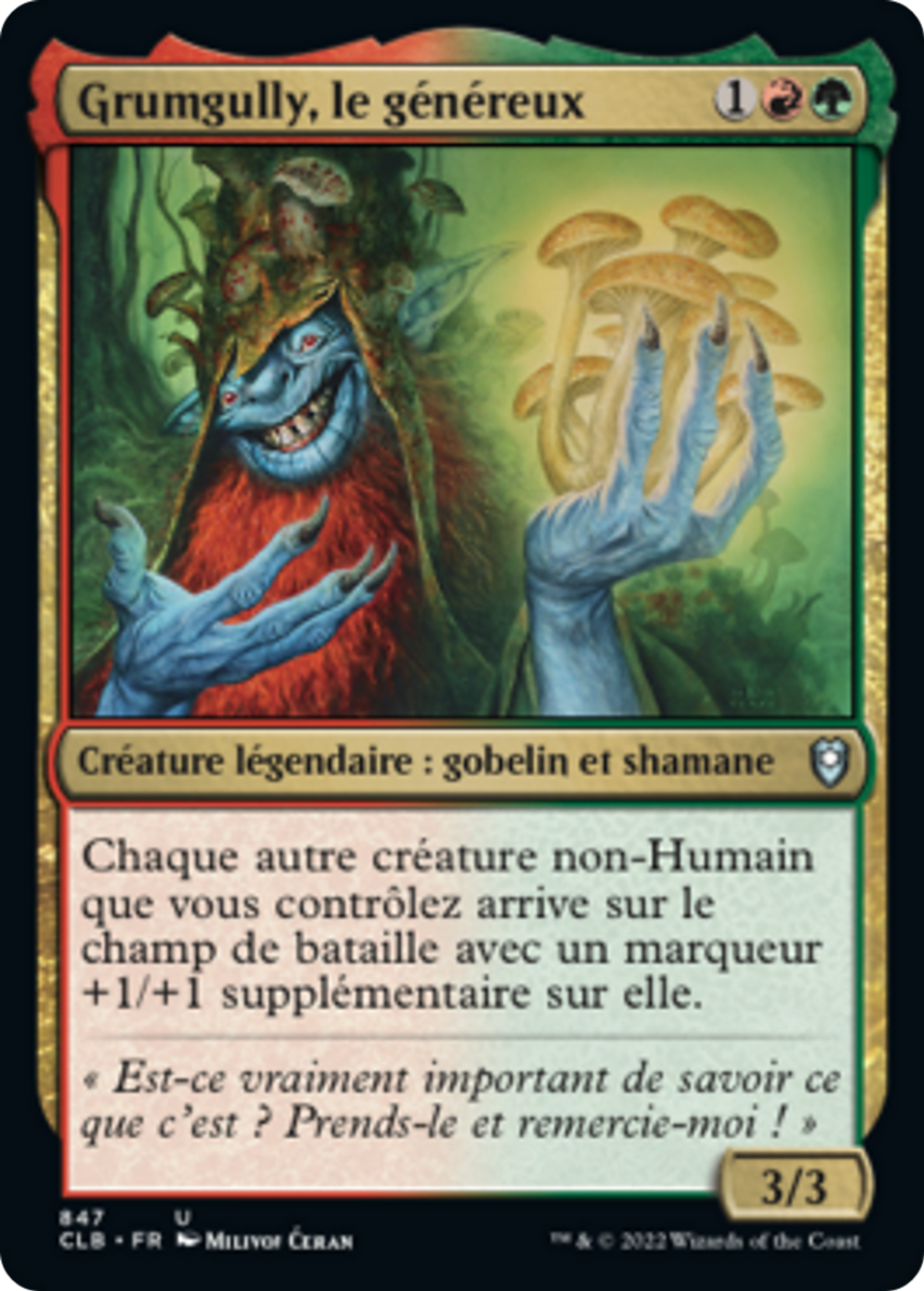 Grumgully, le généreux — Commander Legends: Battle for Baldur's Gate — Magic: The Gathering