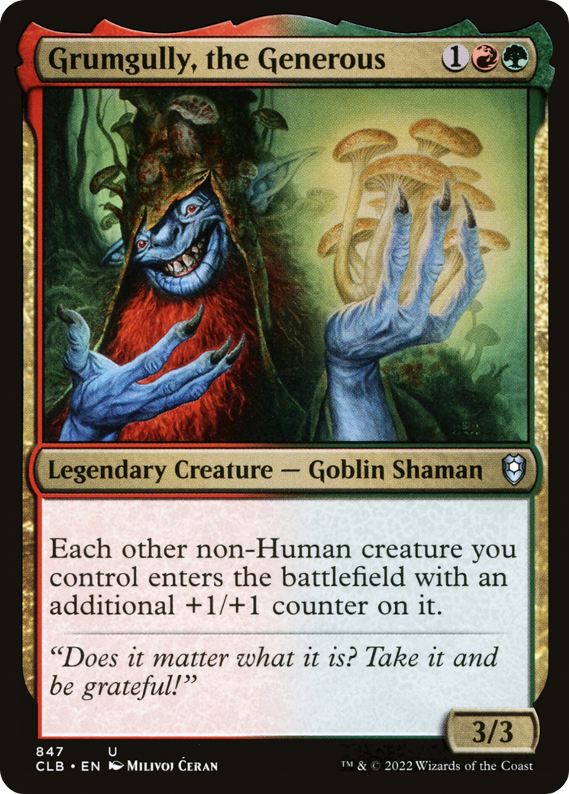 Grumgully, the Generous — Commander Legends: Battle for Baldur's Gate — Magic: The Gathering