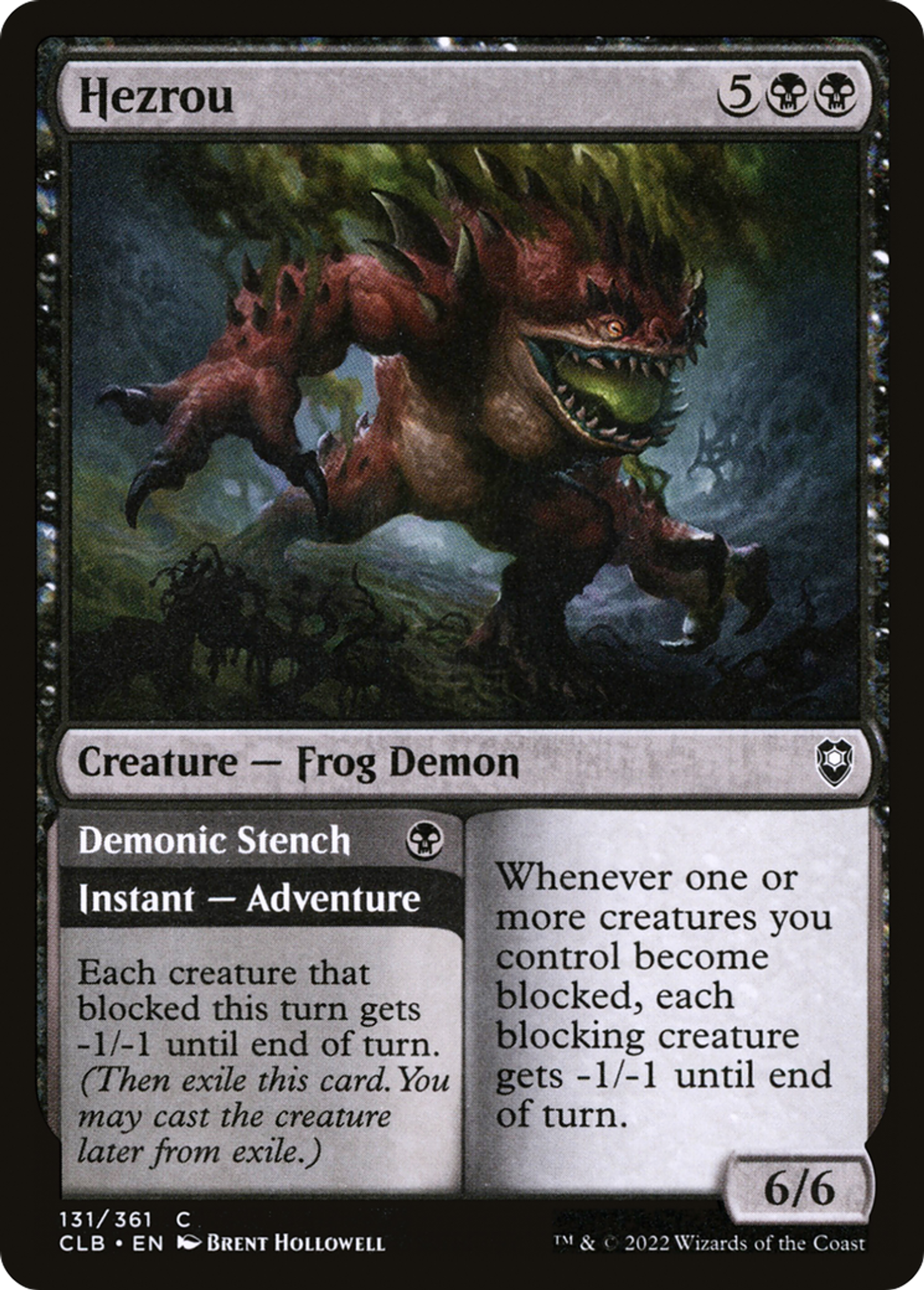 Hezrou // Demonic Stench — Commander Legends: Battle for Baldur's Gate — Magic: The Gathering