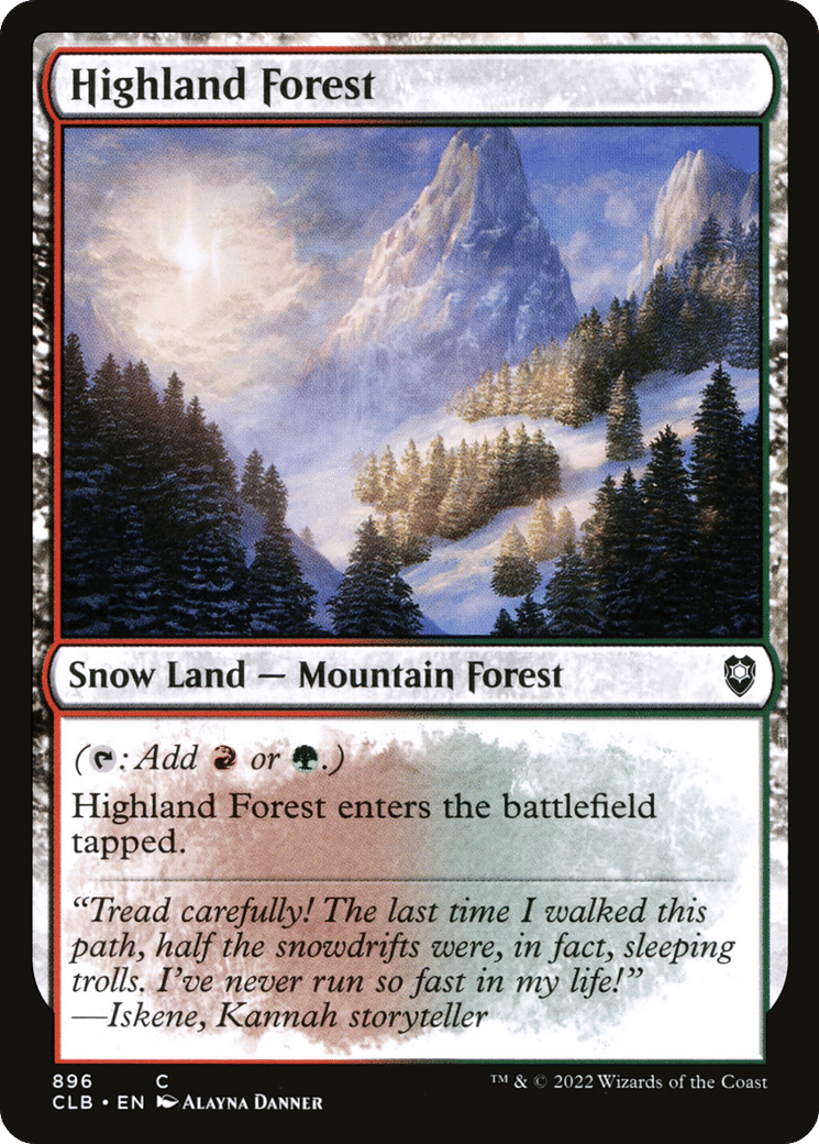 Highland Forest — Commander Legends: Battle for Baldur's Gate — Magic: The Gathering