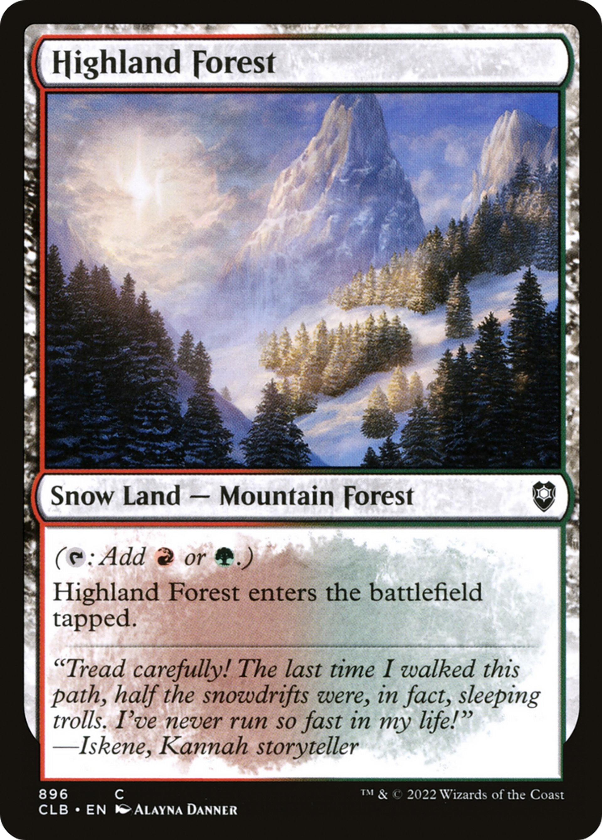 Forêt des hautes terres — Commander Legends: Battle for Baldur's Gate — Magic: The Gathering