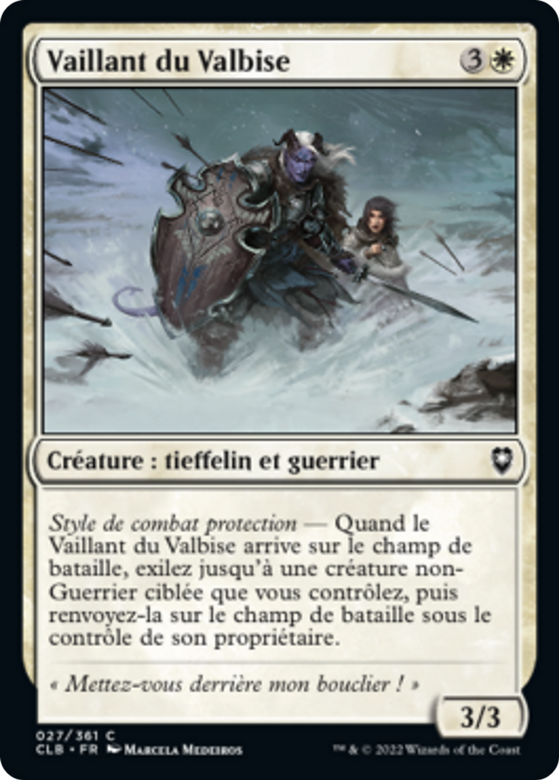 Vaillant du Valbise — Commander Legends: Battle for Baldur's Gate — Magic: The Gathering