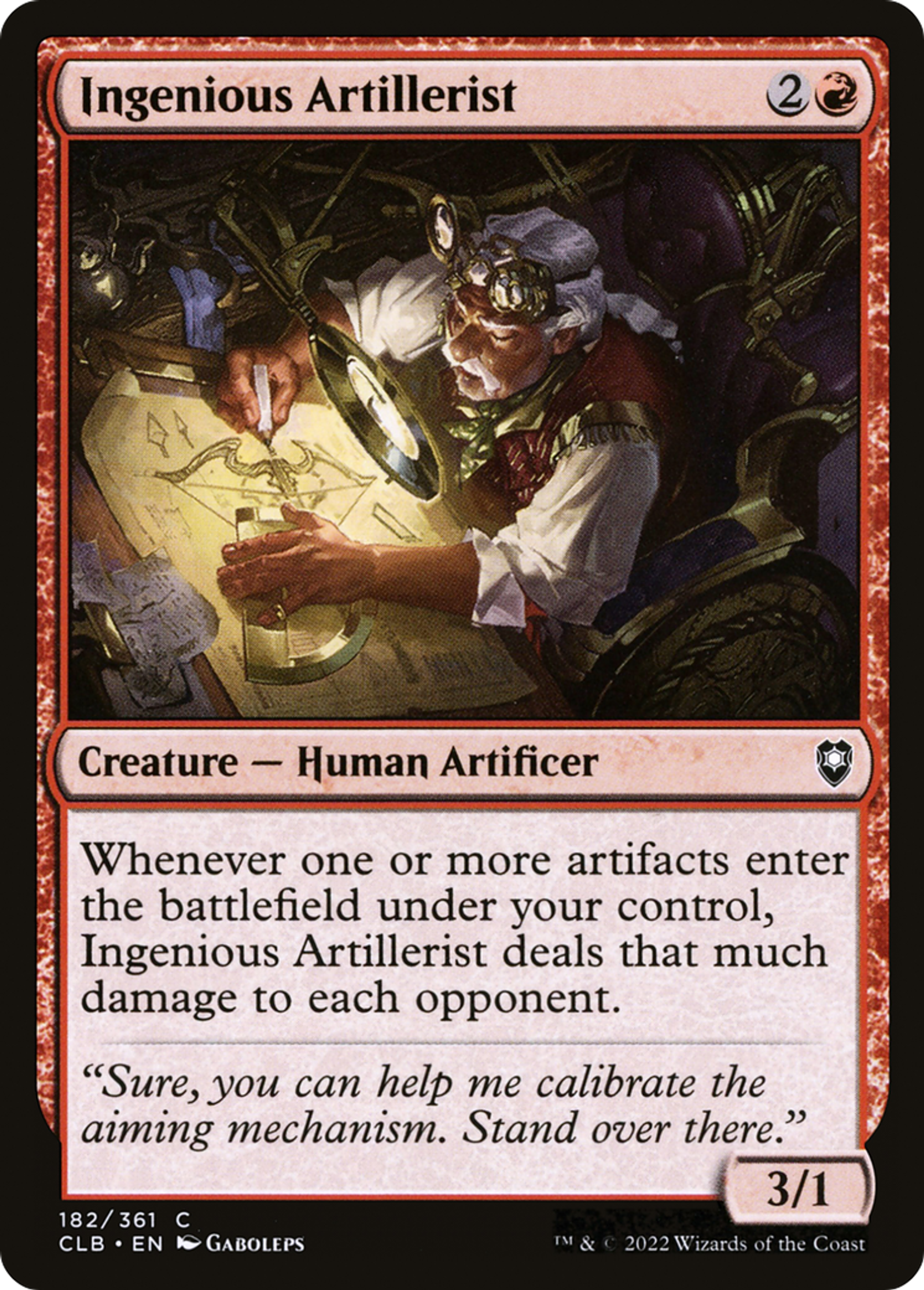Ingenious Artillerist — Commander Legends: Battle for Baldur's Gate — Magic: The Gathering