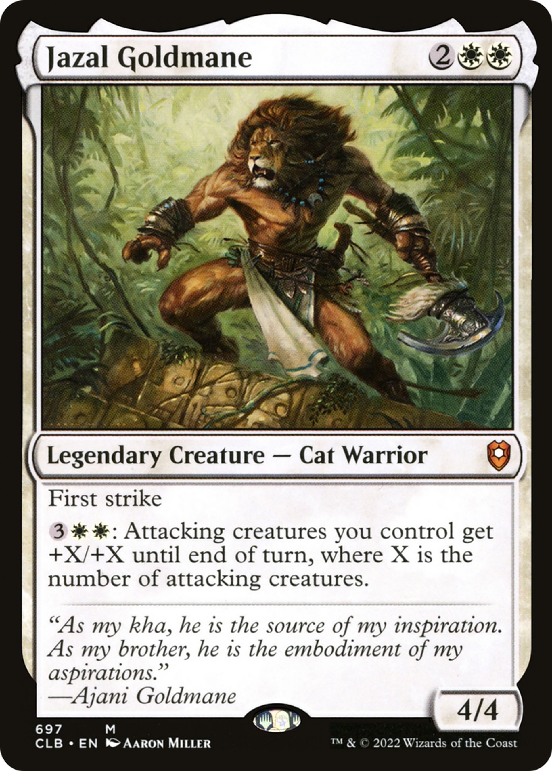 Jazal Goldmane — Commander Legends: Battle for Baldur's Gate — Magic: The Gathering