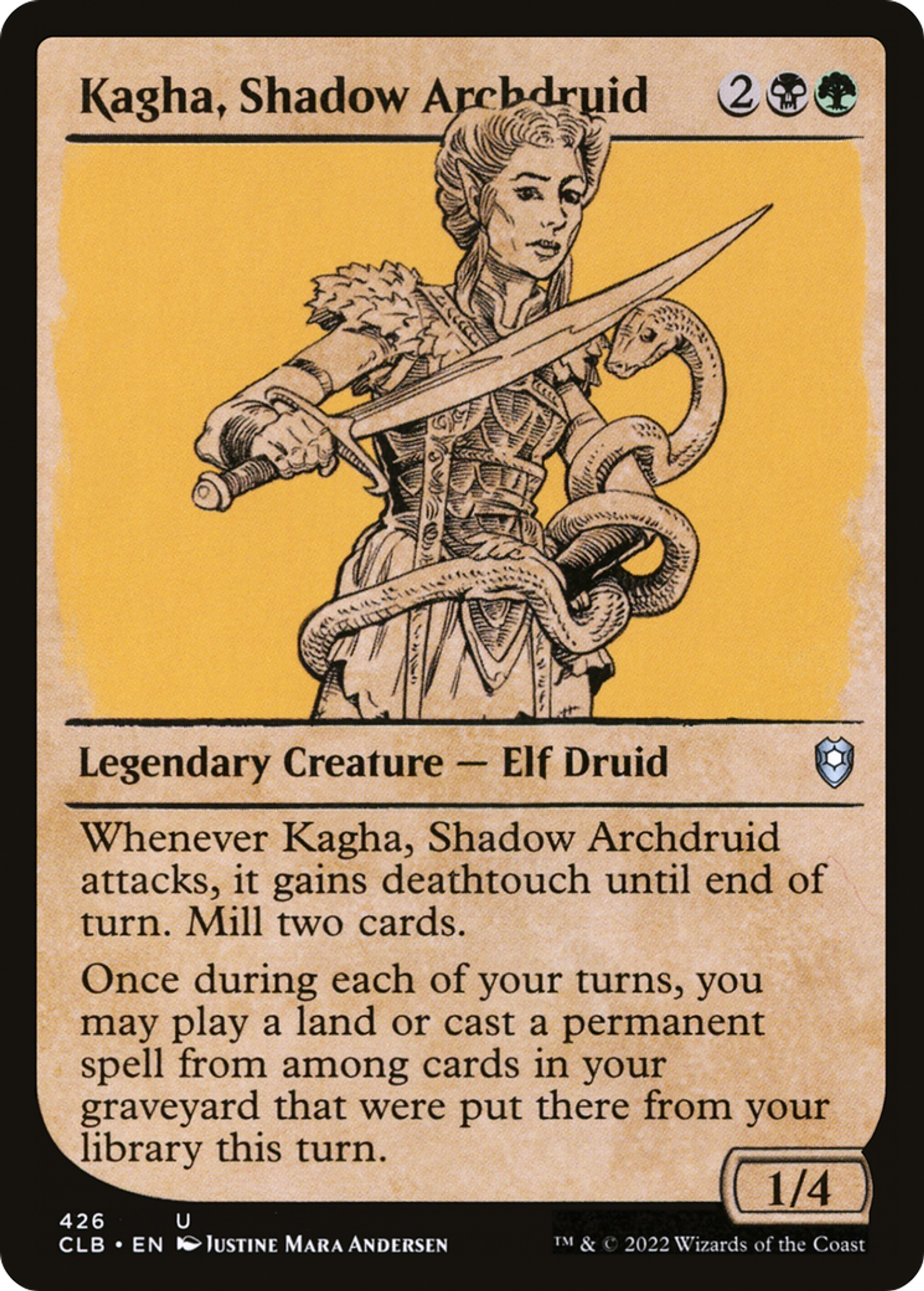 Kagha, Shadow Archdruid — Commander Legends: Battle for Baldur's Gate — Magic: The Gathering