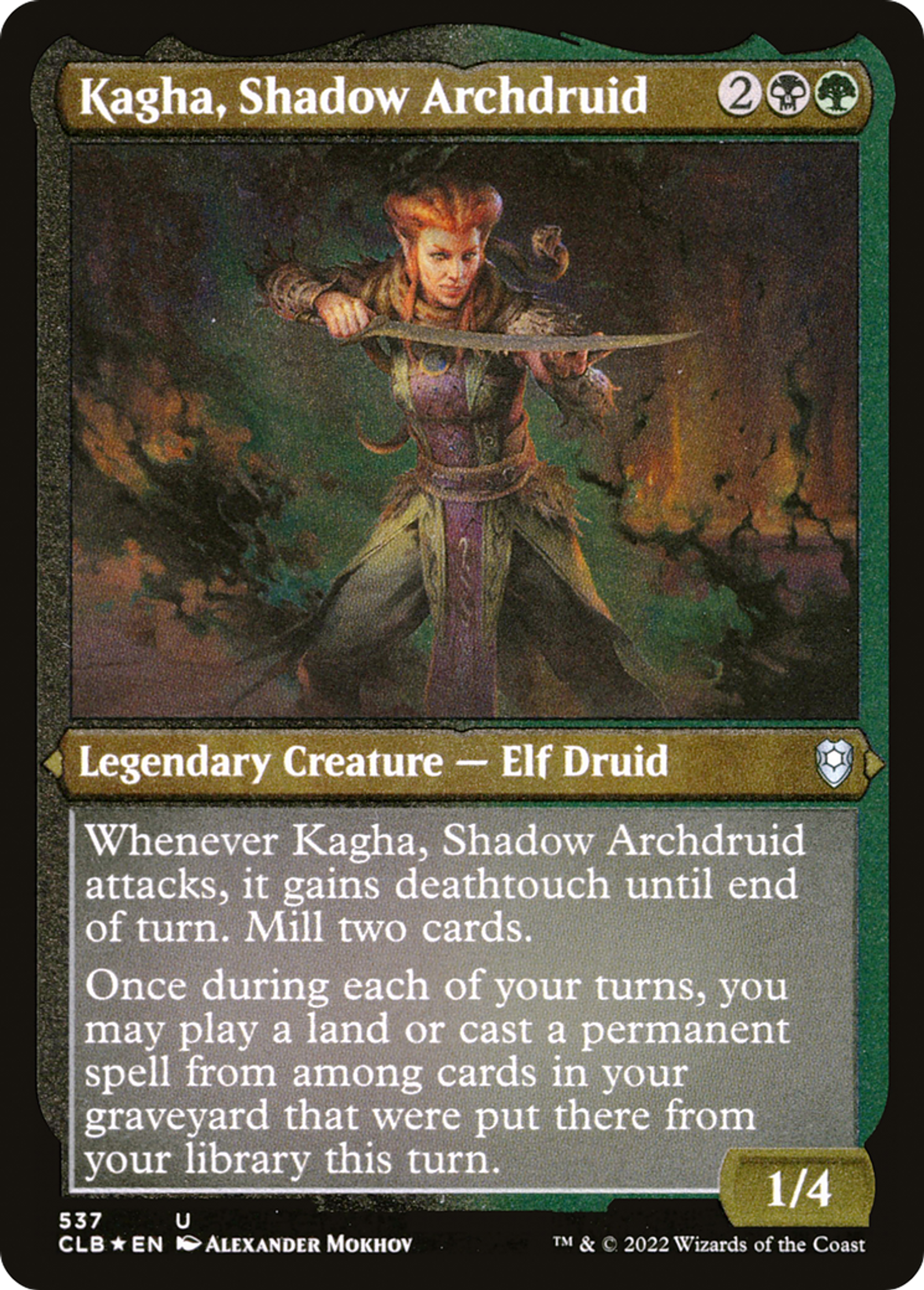 Kagha, Shadow Archdruid — Commander Legends: Battle for Baldur's Gate — Magic: The Gathering