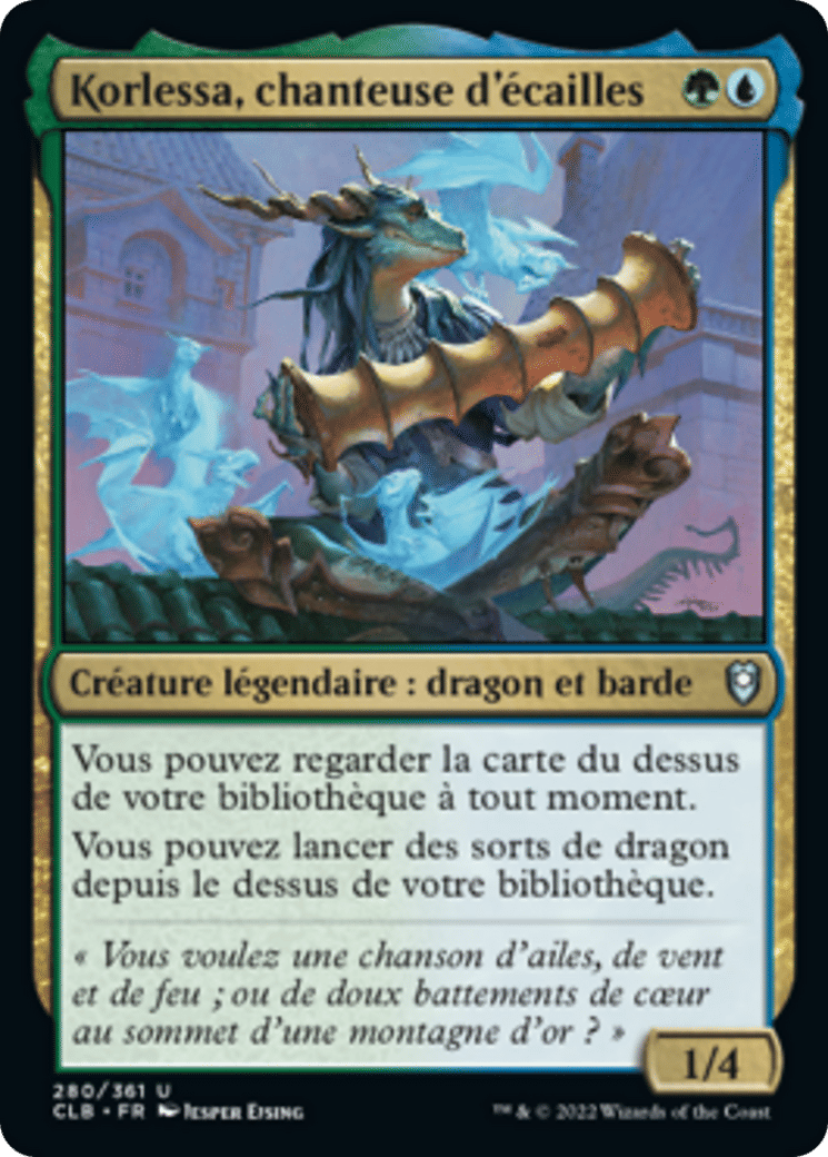 Korlessa, chanteuse d'écailles — Commander Legends: Battle for Baldur's Gate — Magic: The Gathering
