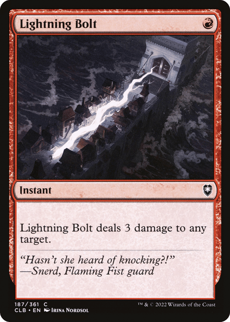 Lightning Bolt — Commander Legends: Battle for Baldur's Gate — Magic: The Gathering