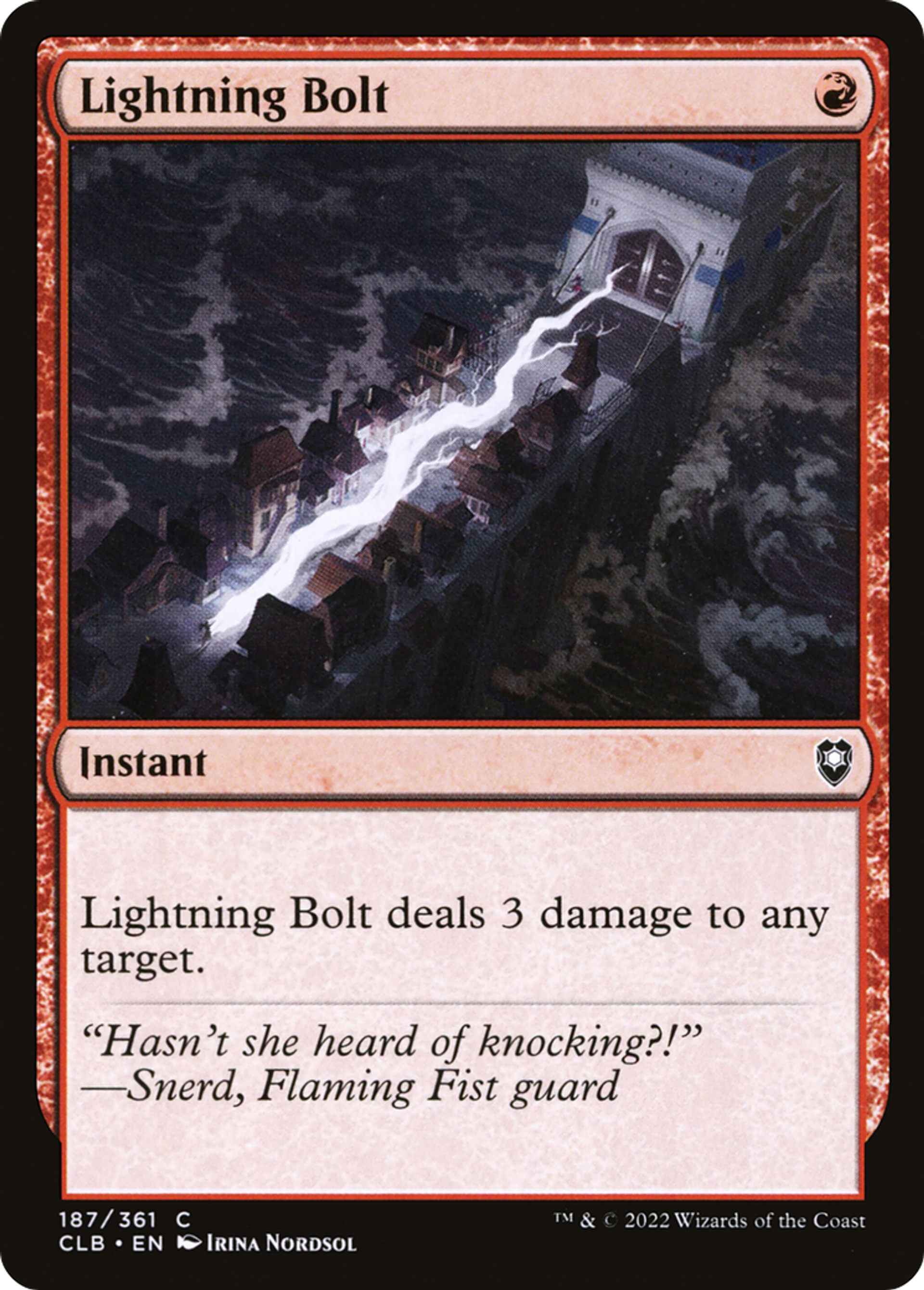 Lightning Bolt — Commander Legends: Battle for Baldur's Gate — Magic: The Gathering