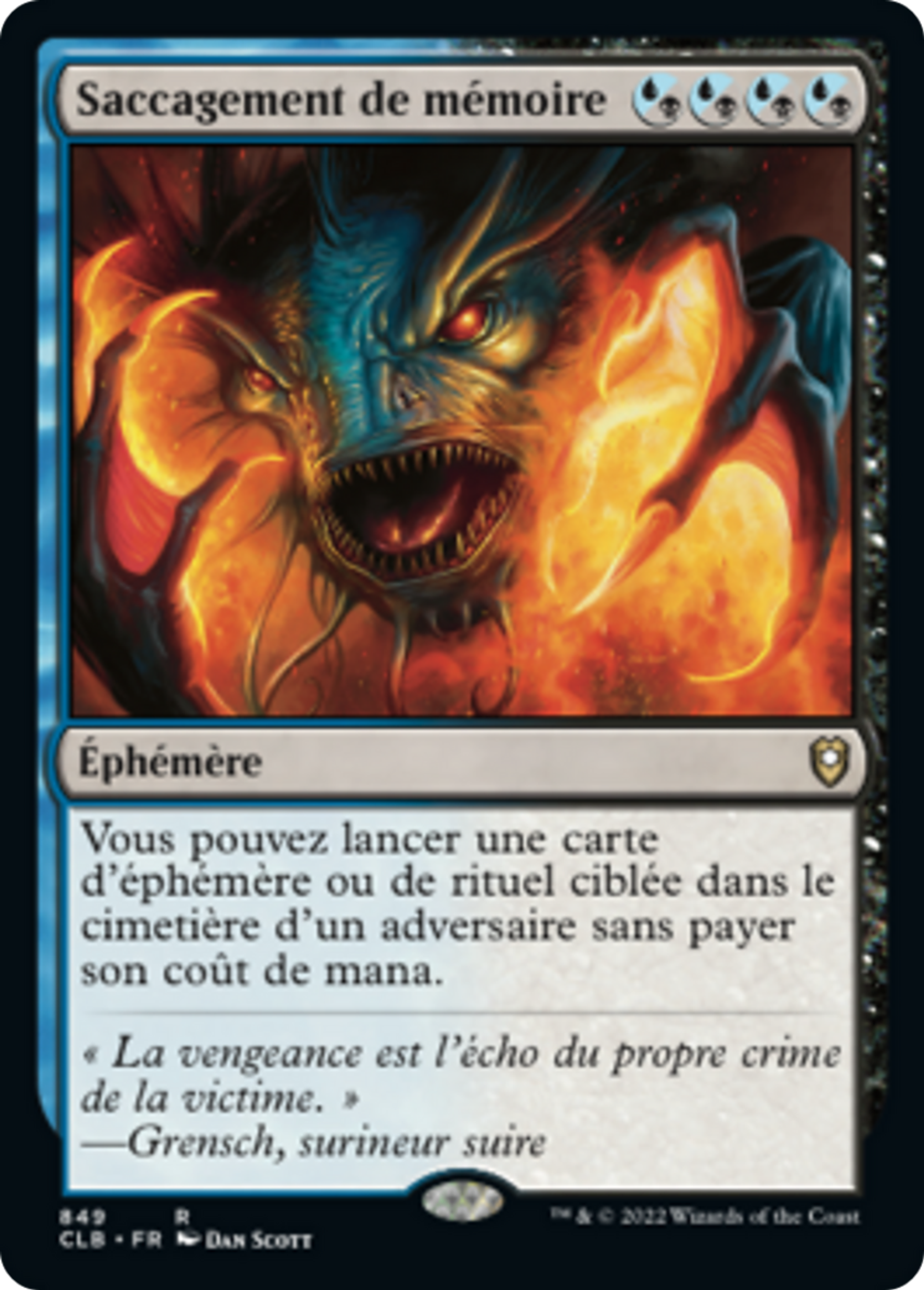 Saccagement de mémoire — Commander Legends: Battle for Baldur's Gate — Magic: The Gathering