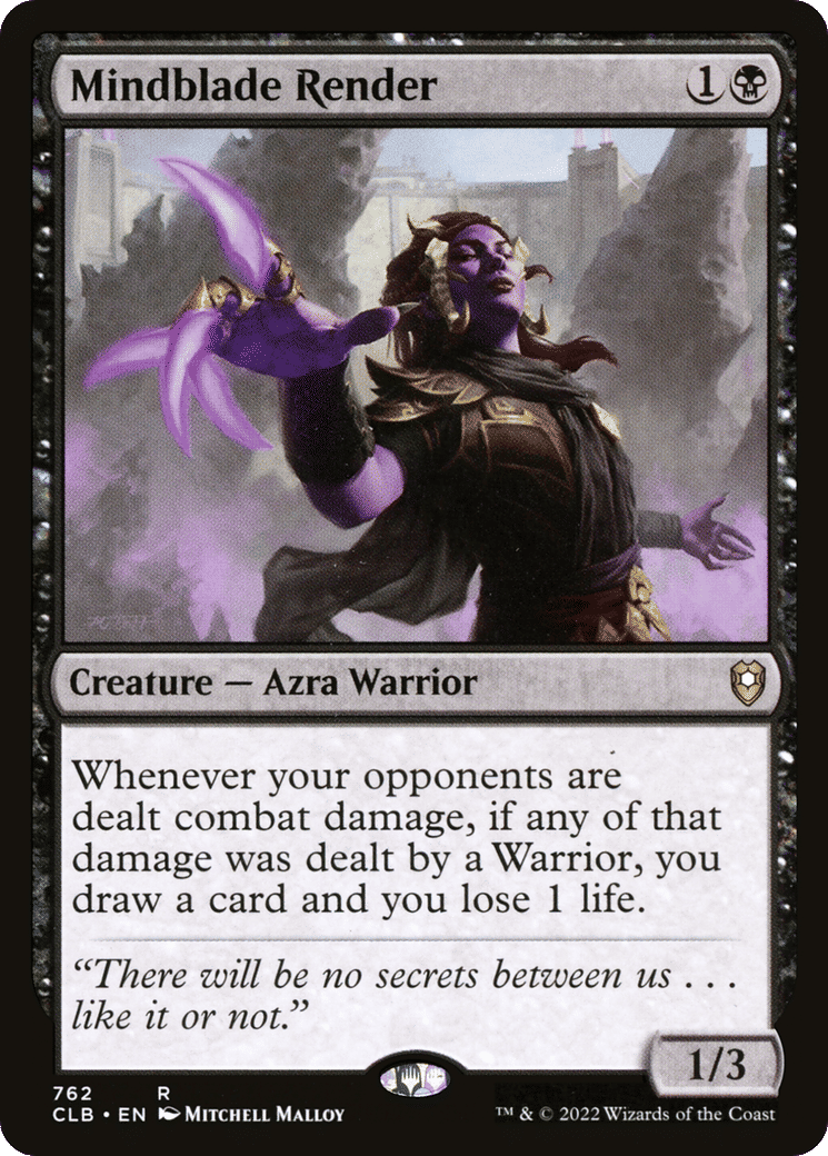 Mindblade Render — Commander Legends: Battle for Baldur's Gate — Magic: The Gathering