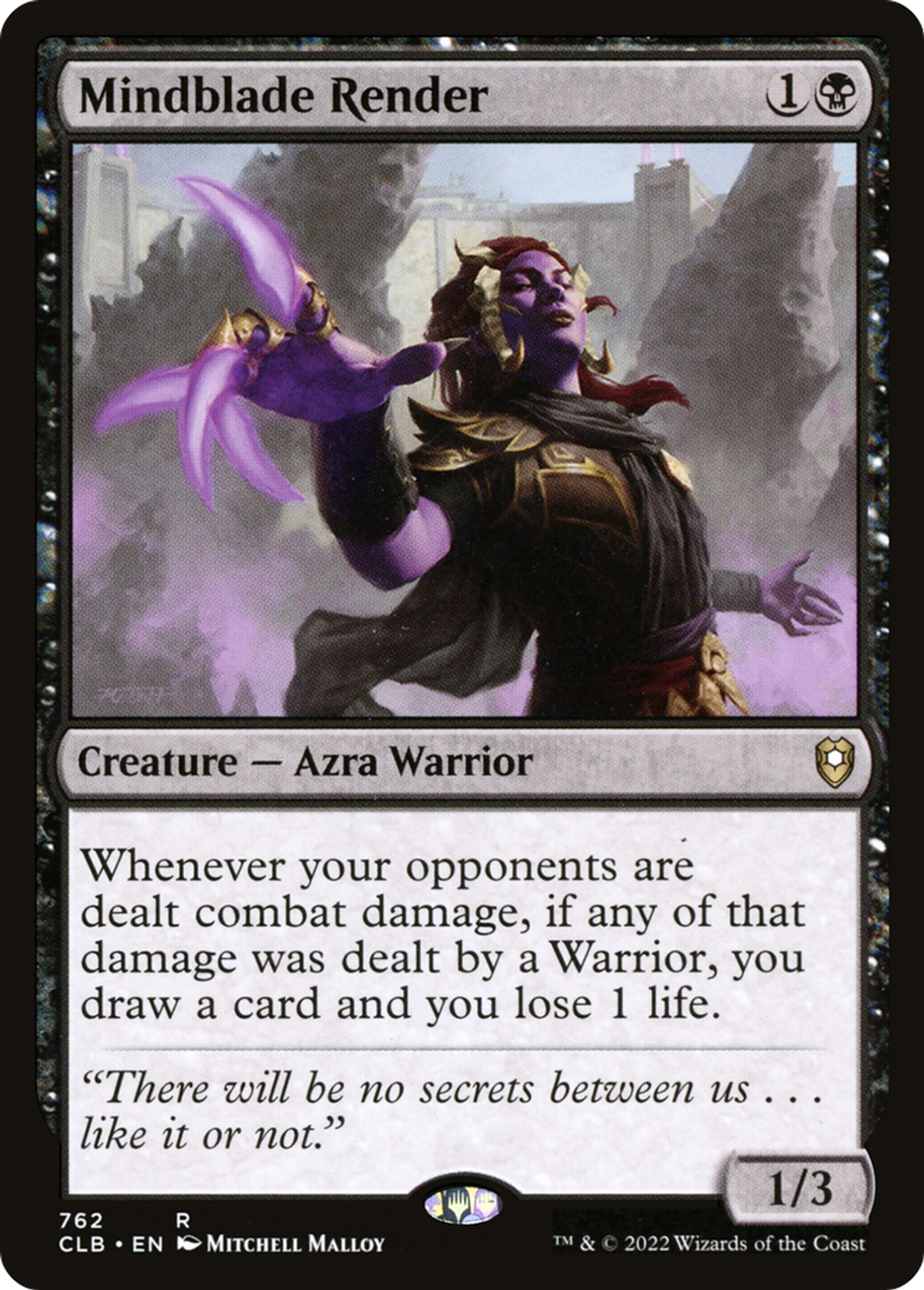 Mindblade Render — Commander Legends: Battle for Baldur's Gate — Magic: The Gathering