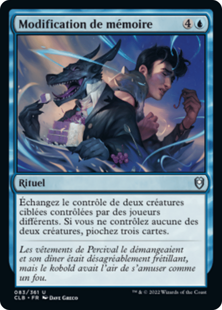 Modification de mémoire — Commander Legends: Battle for Baldur's Gate — Magic: The Gathering