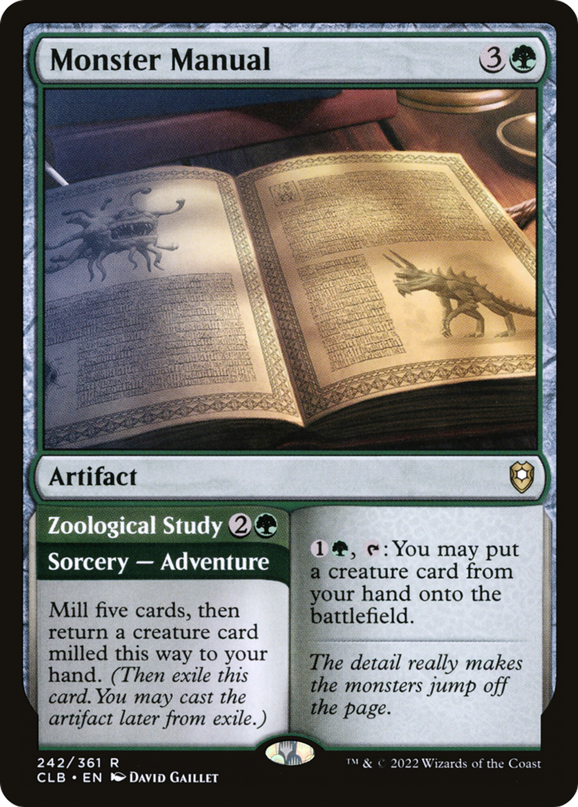 Monster Manual // Zoological Study — Commander Legends: Battle for Baldur's Gate — Magic: The Gathering