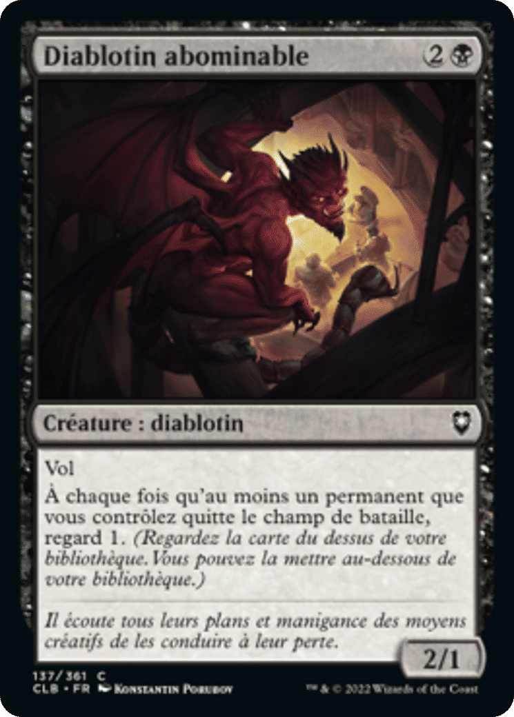 Diablotin abominable — Commander Legends: Battle for Baldur's Gate — Magic: The Gathering