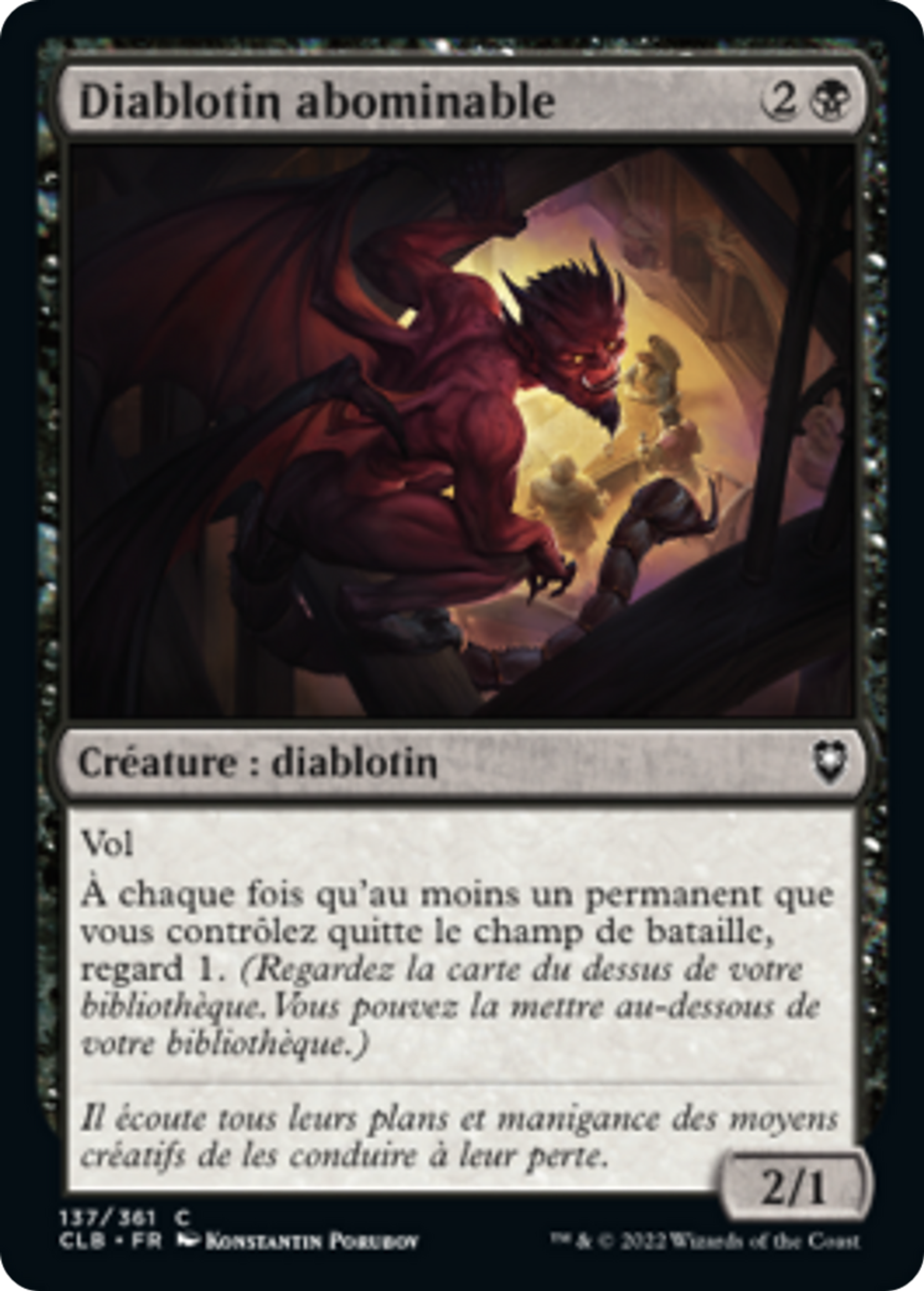 Diablotin abominable — Commander Legends: Battle for Baldur's Gate — Magic: The Gathering