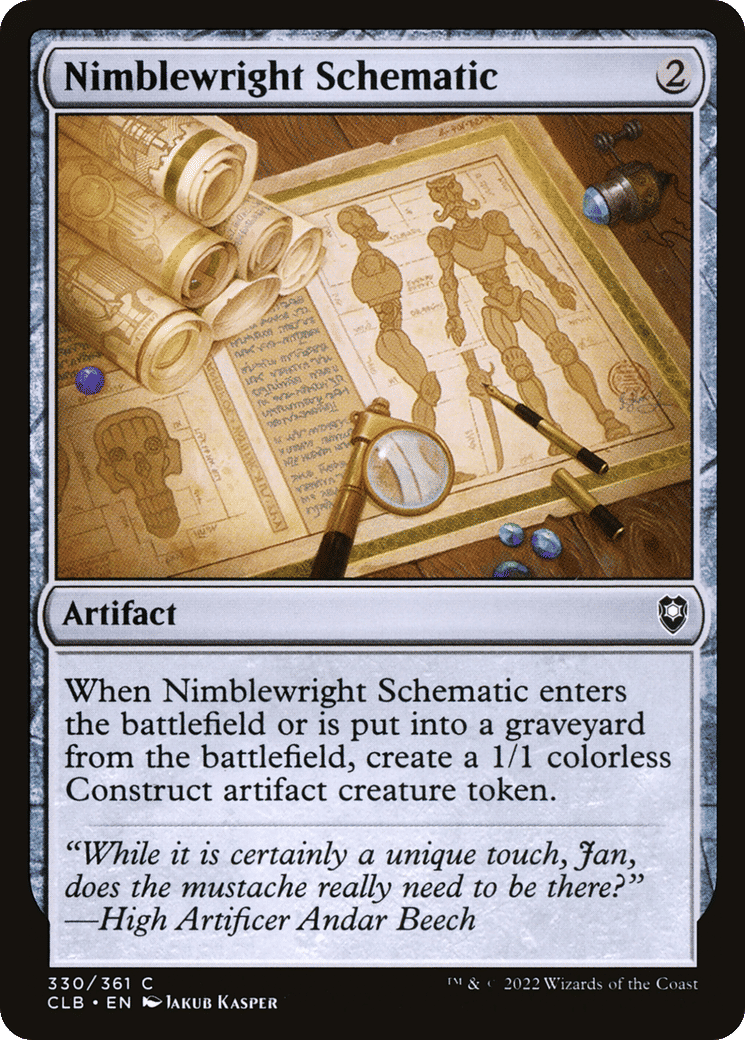 Nimblewright Schematic — Commander Legends: Battle for Baldur's Gate — Magic: The Gathering