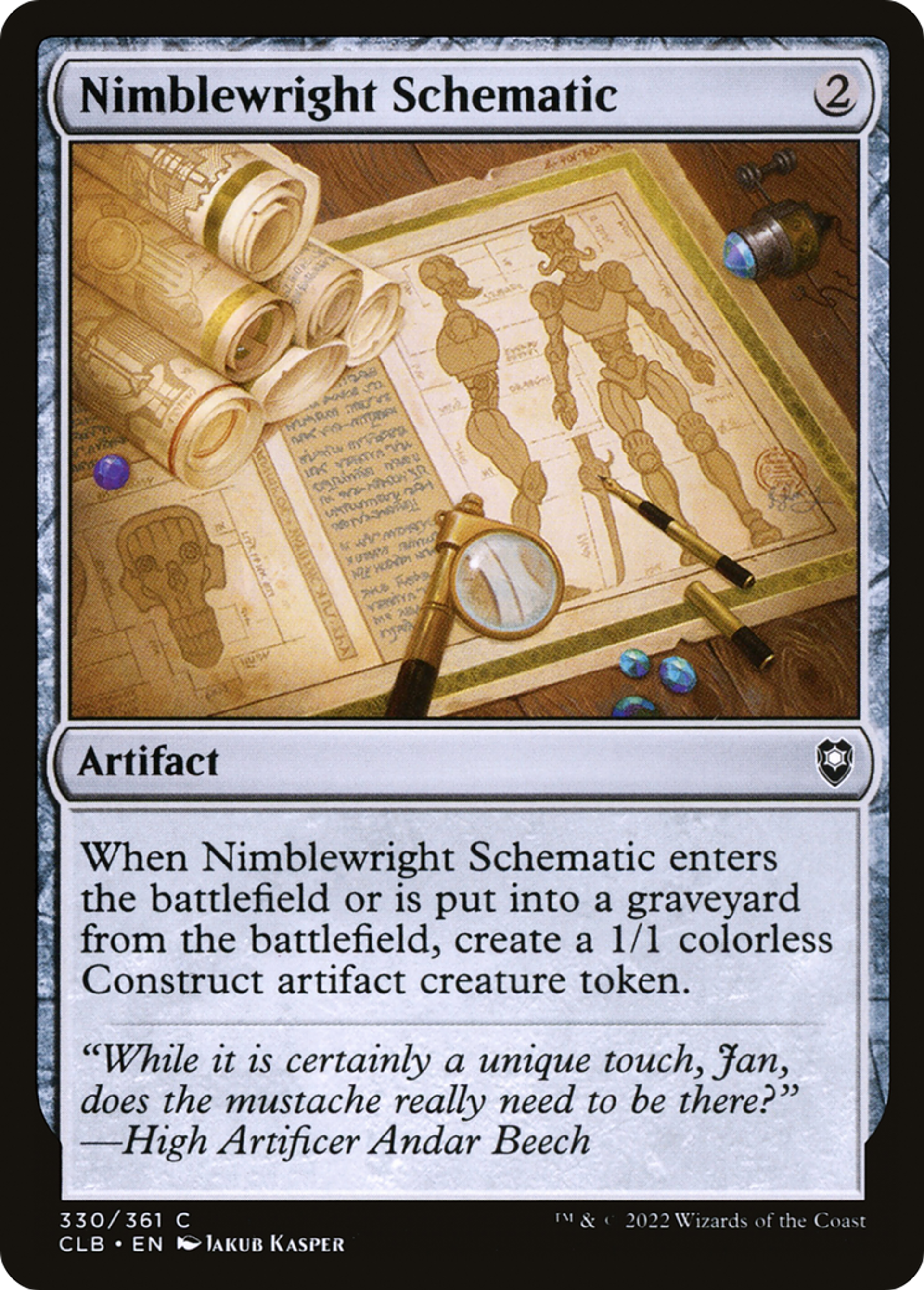 Nimblewright Schematic — Commander Legends: Battle for Baldur's Gate — Magic: The Gathering