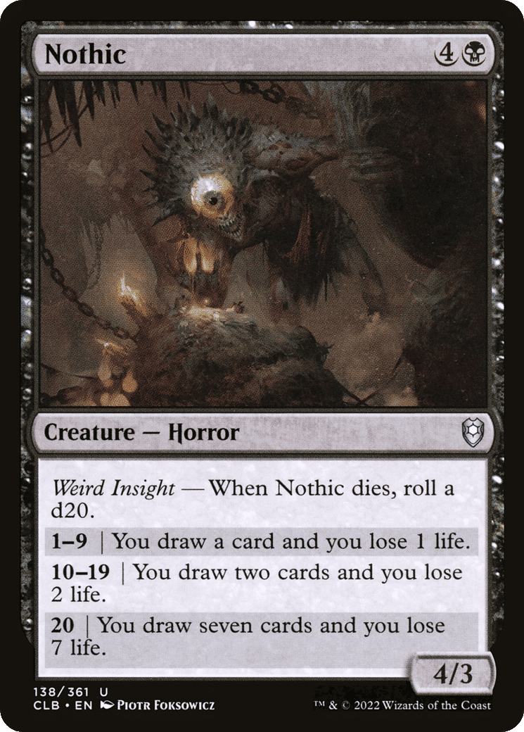Nothic — Commander Legends: Battle for Baldur's Gate — Magic: The Gathering