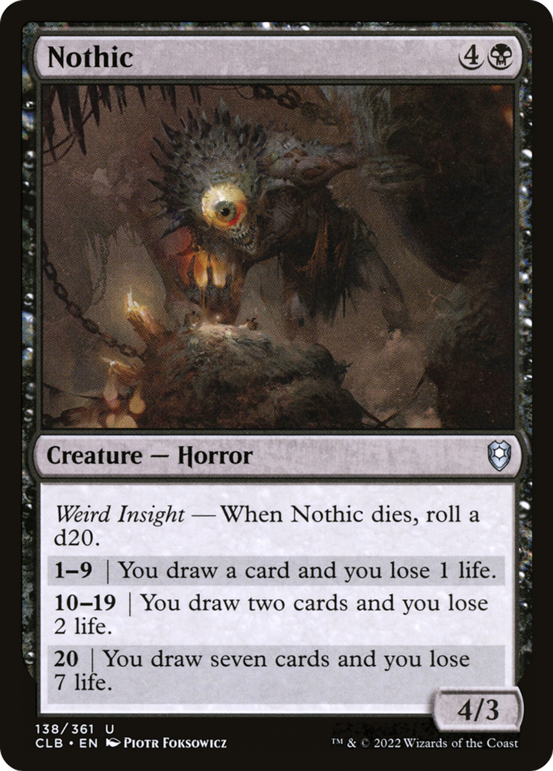 Nothic — Commander Legends: Battle for Baldur's Gate — Magic: The Gathering