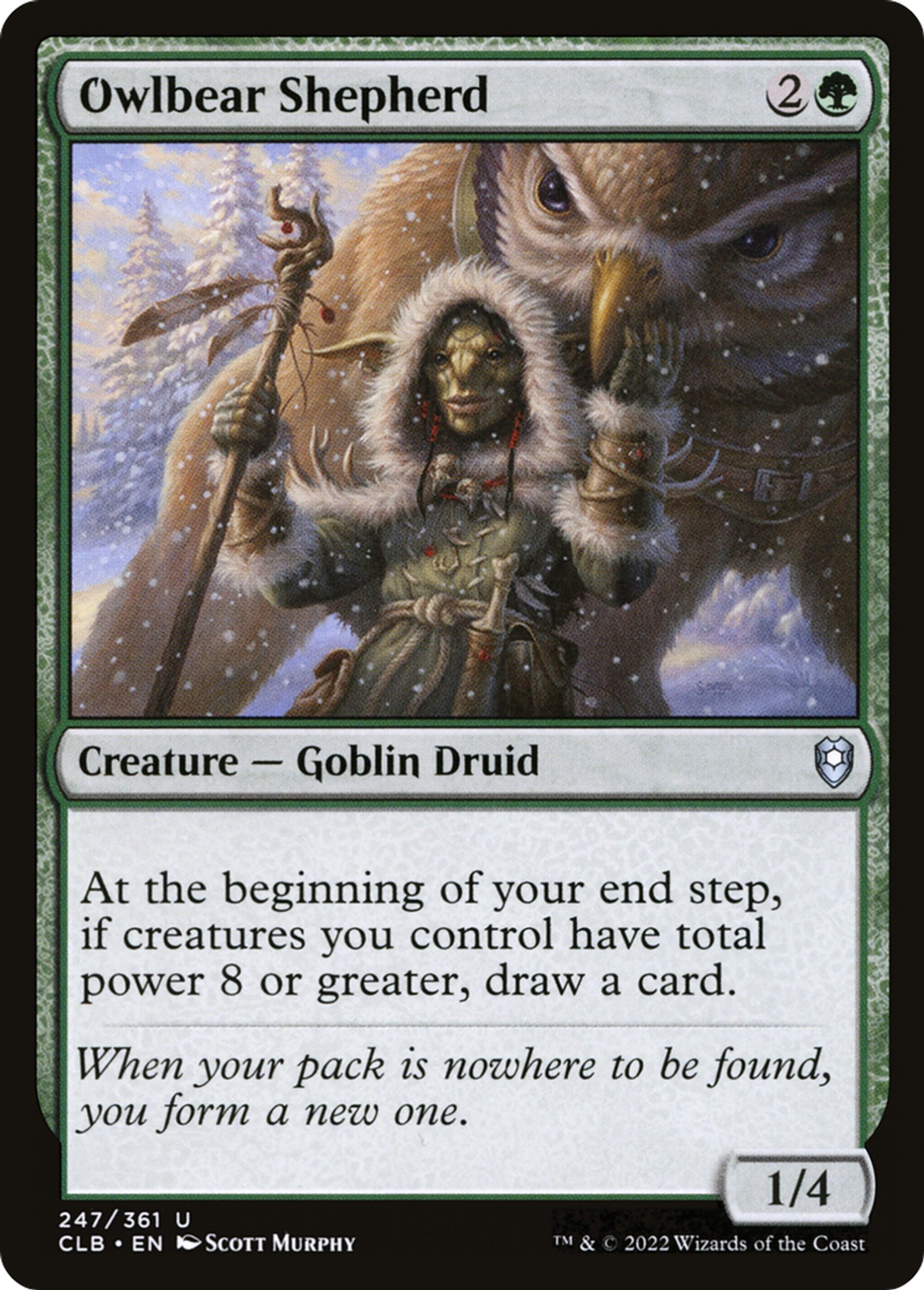 Owlbear Shepherd — Commander Legends: Battle for Baldur's Gate — Magic: The Gathering