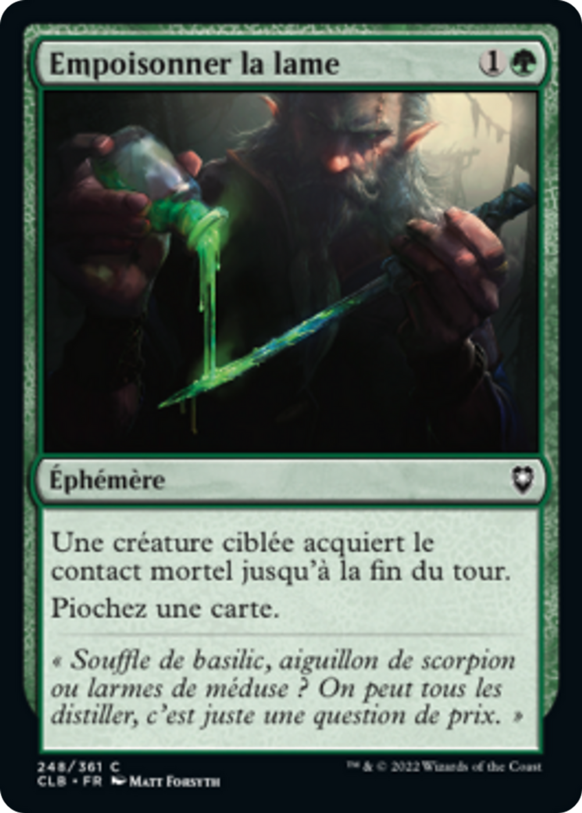 Empoisonner la lame — Commander Legends: Battle for Baldur's Gate — Magic: The Gathering