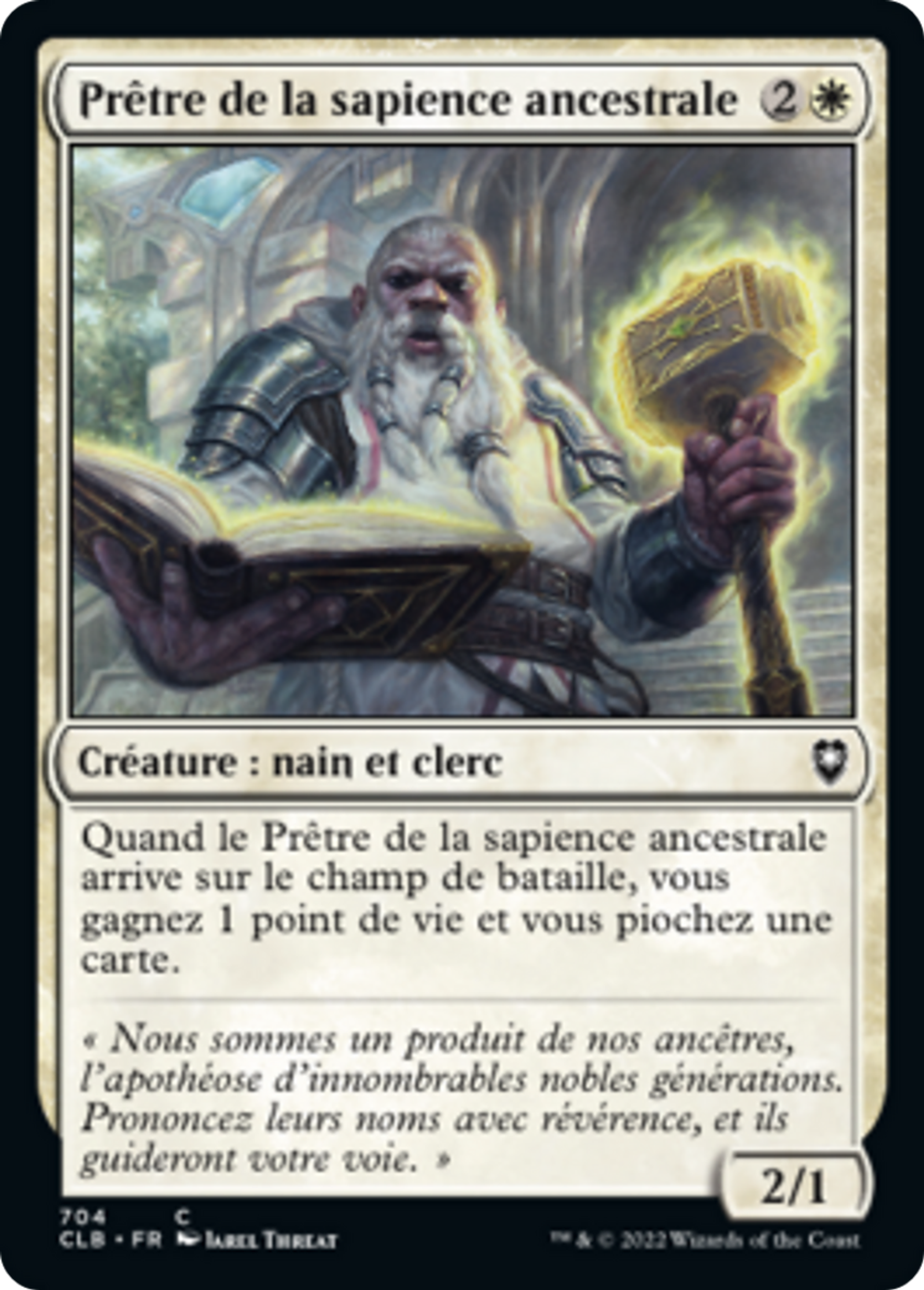 Prêtre de la sapience ancestrale — Commander Legends: Battle for Baldur's Gate — Magic: The Gathering