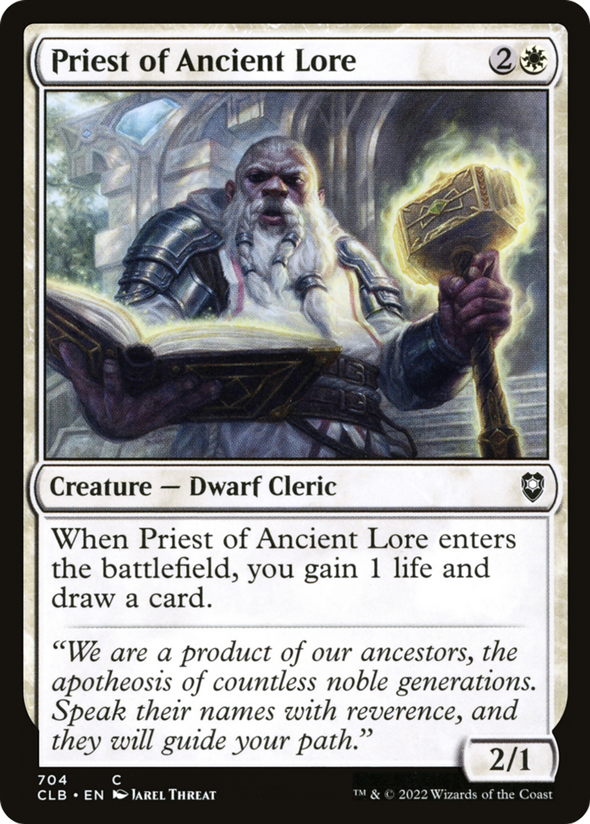 Priest of Ancient Lore — Commander Legends: Battle for Baldur's Gate — Magic: The Gathering
