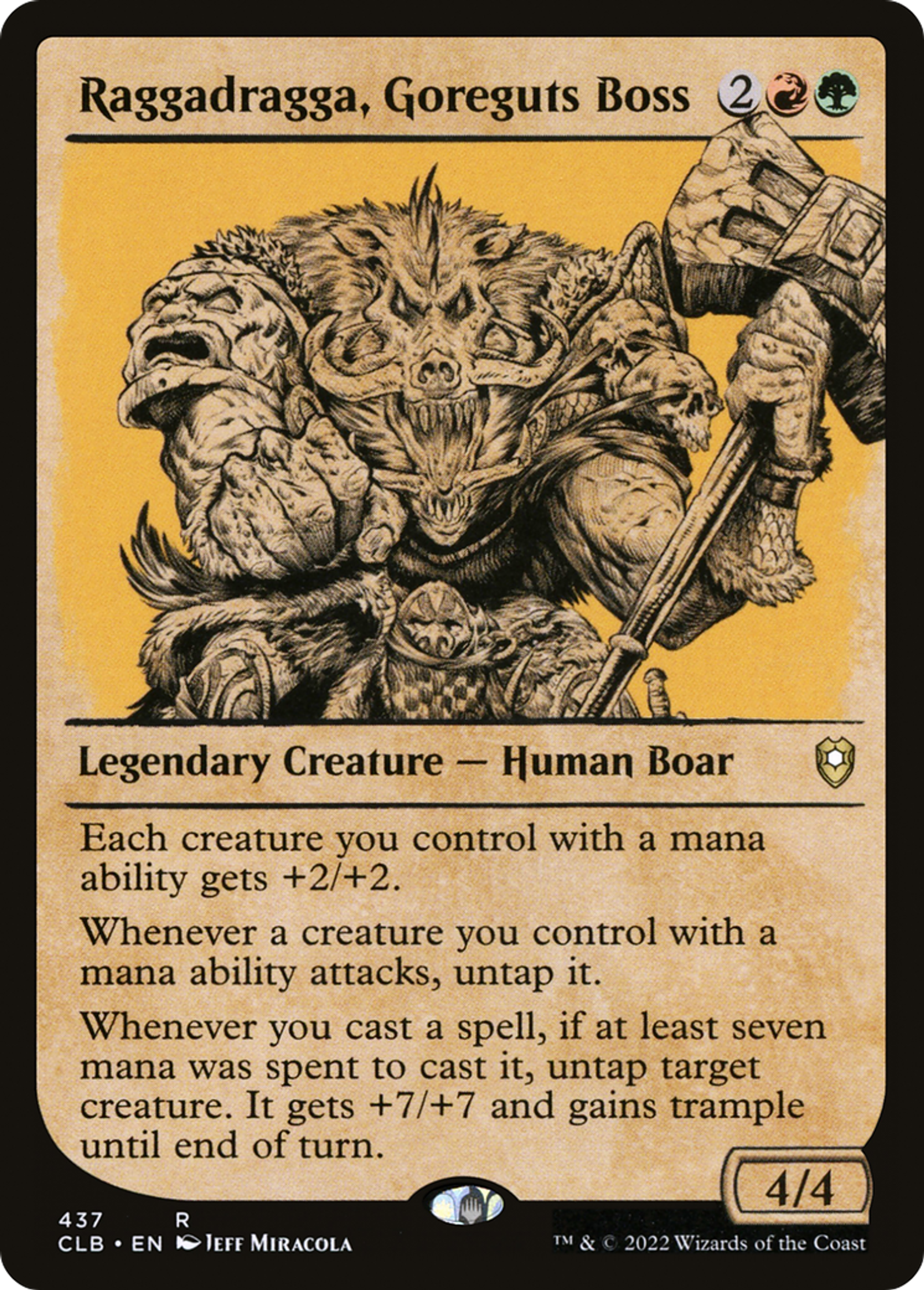 Raggadragga, Goreguts Boss — Commander Legends: Battle for Baldur's Gate — Magic: The Gathering