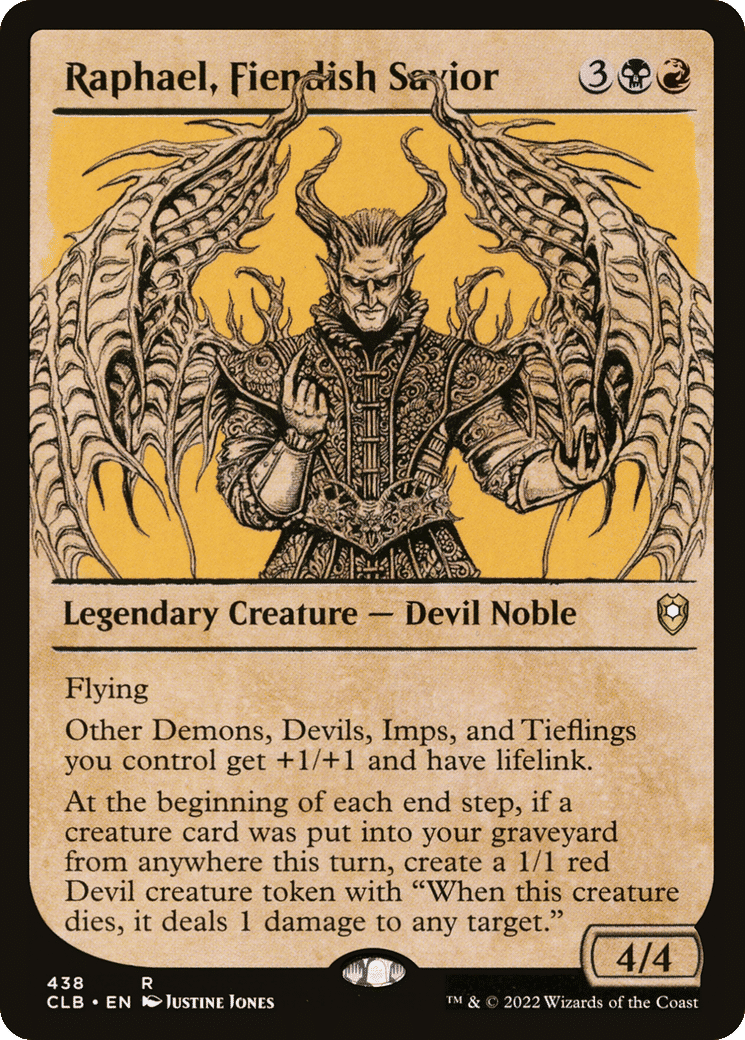 Raphael, Fiendish Savior from Commander Legends: Battle for Baldur's Gate - Magic: The Gathering