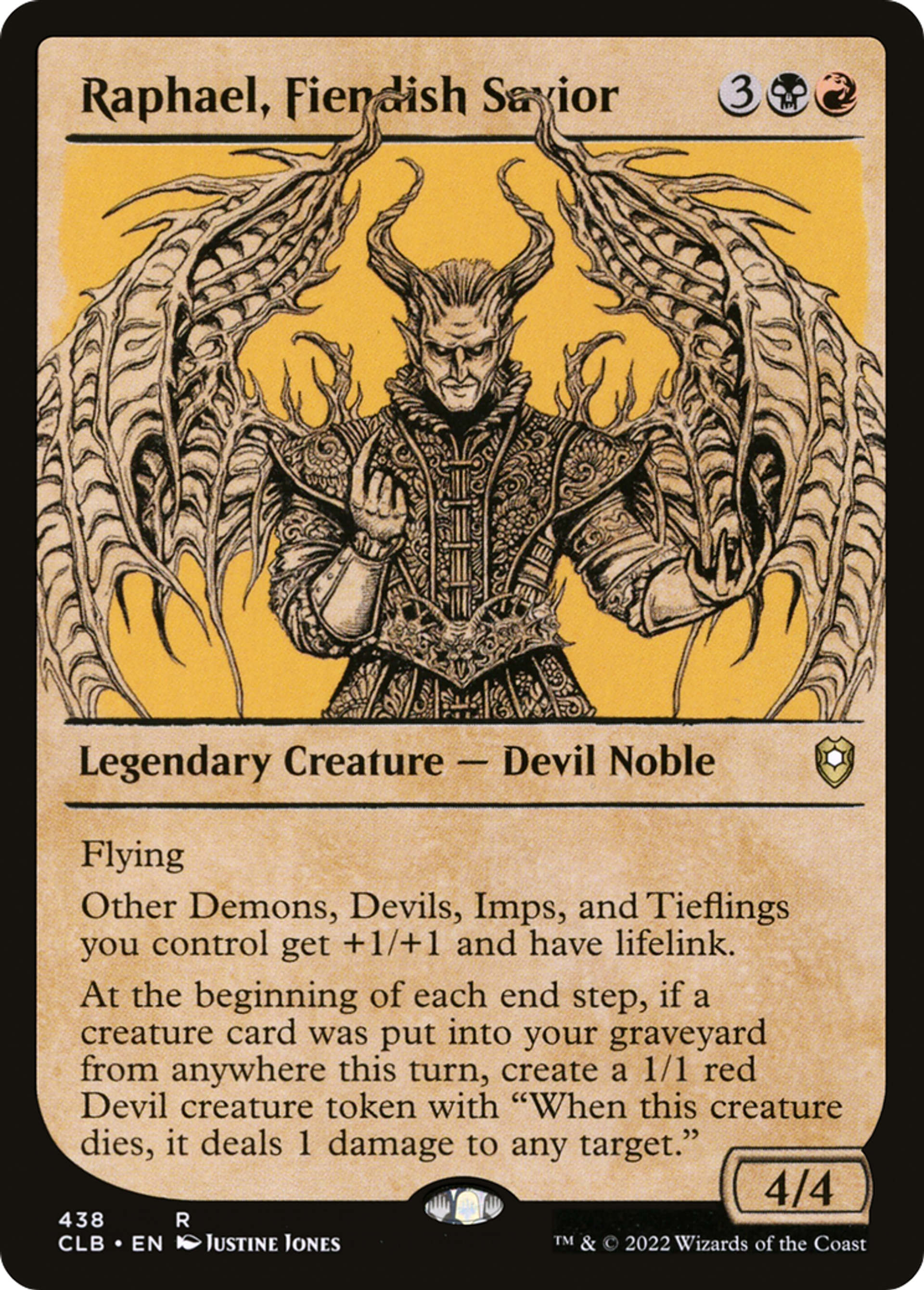 Raphael, Fiendish Savior — Commander Legends: Battle for Baldur's Gate — Magic: The Gathering