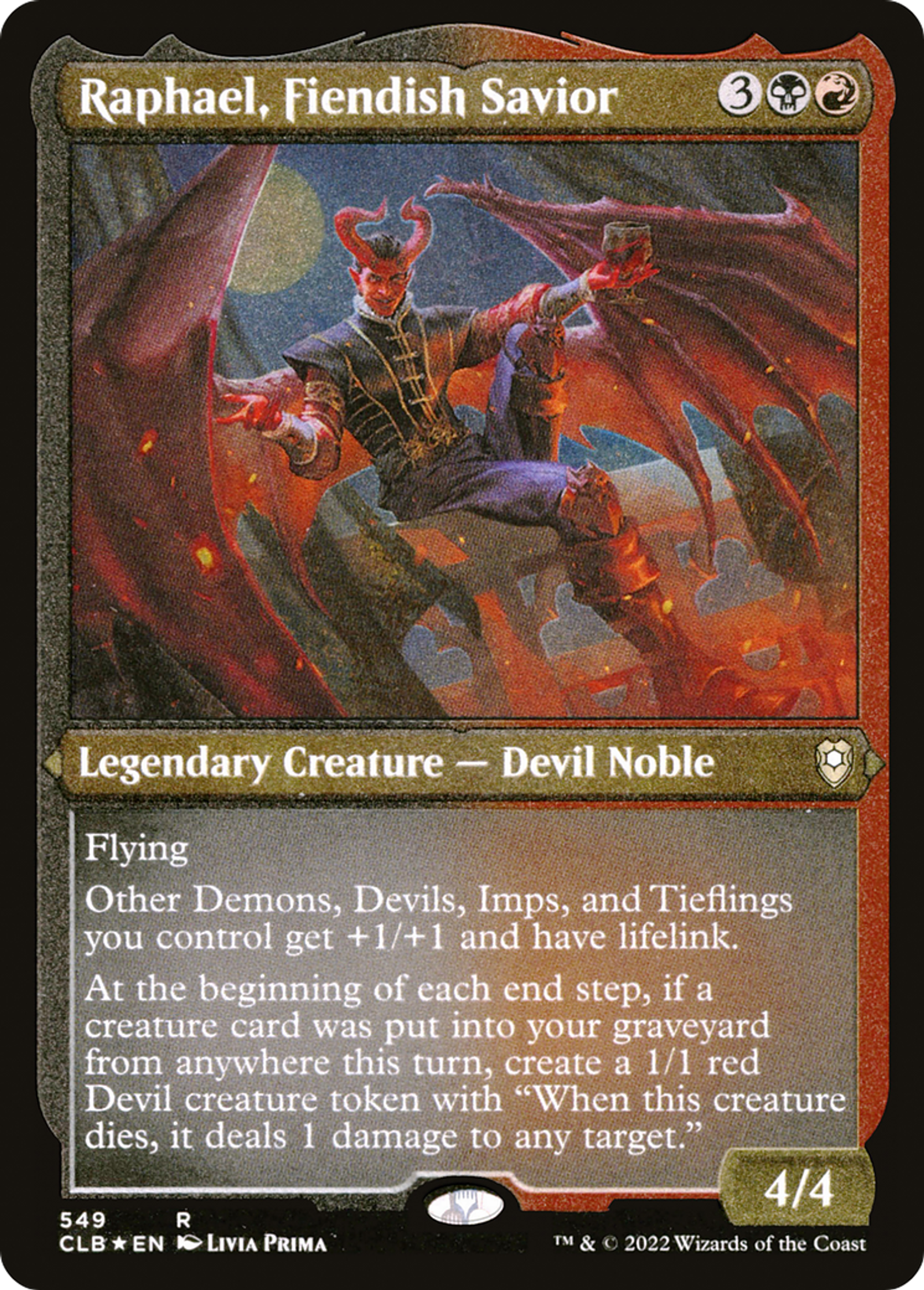 Raphael, Fiendish Savior — Commander Legends: Battle for Baldur's Gate — Magic: The Gathering