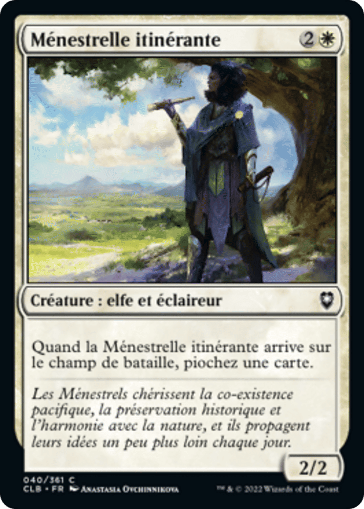 Ménestrelle itinérante — Commander Legends: Battle for Baldur's Gate — Magic: The Gathering