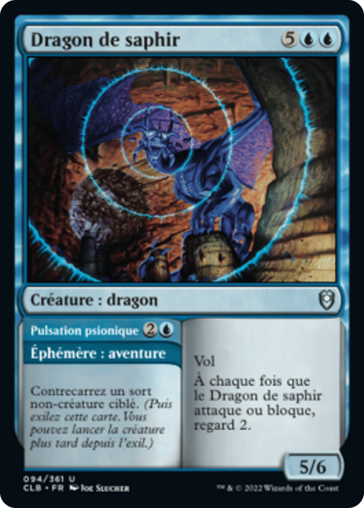 Dragon de saphir // Pulsation psionique — Commander Legends: Battle for Baldur's Gate — Magic: The Gathering