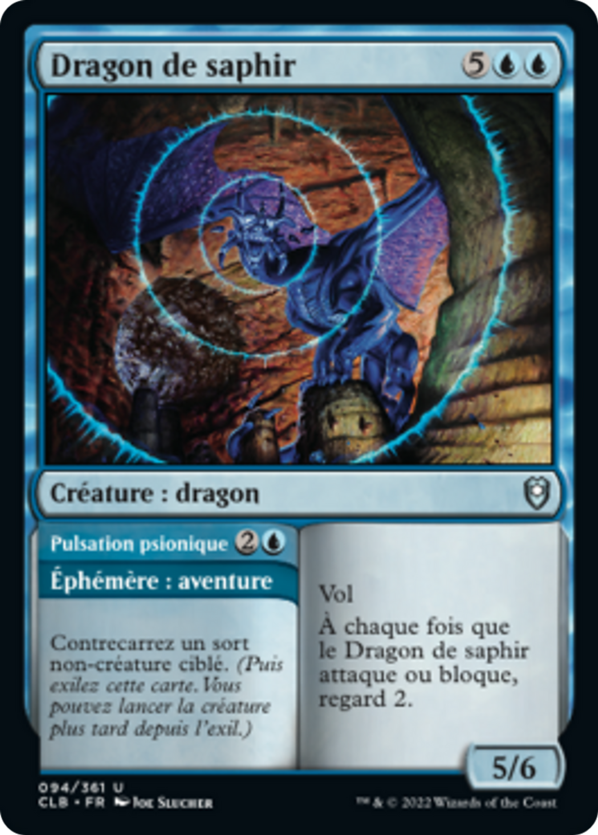 Dragon de saphir // Pulsation psionique — Commander Legends: Battle for Baldur's Gate — Magic: The Gathering