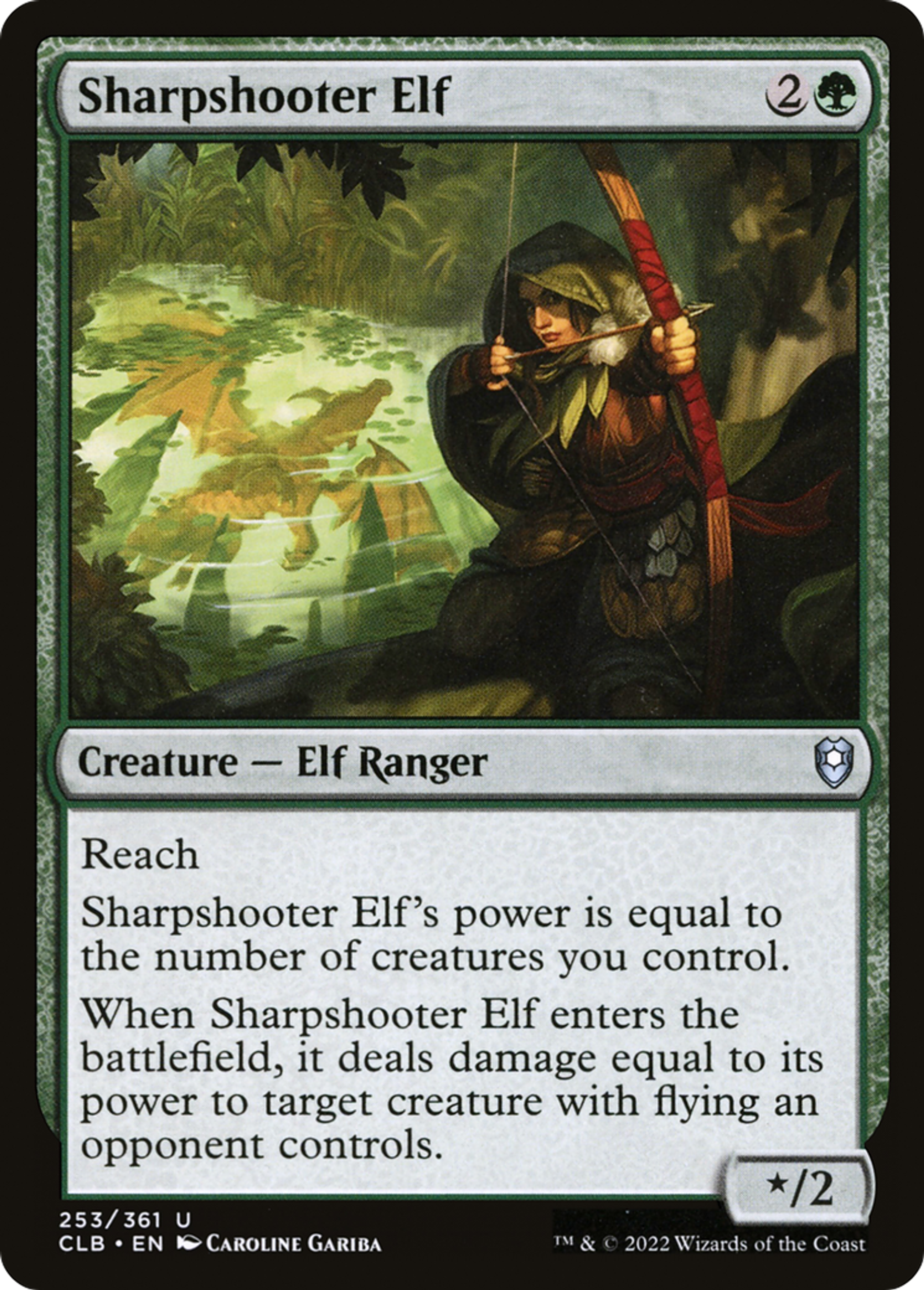Sharpshooter Elf — Commander Legends: Battle for Baldur's Gate — Magic: The Gathering