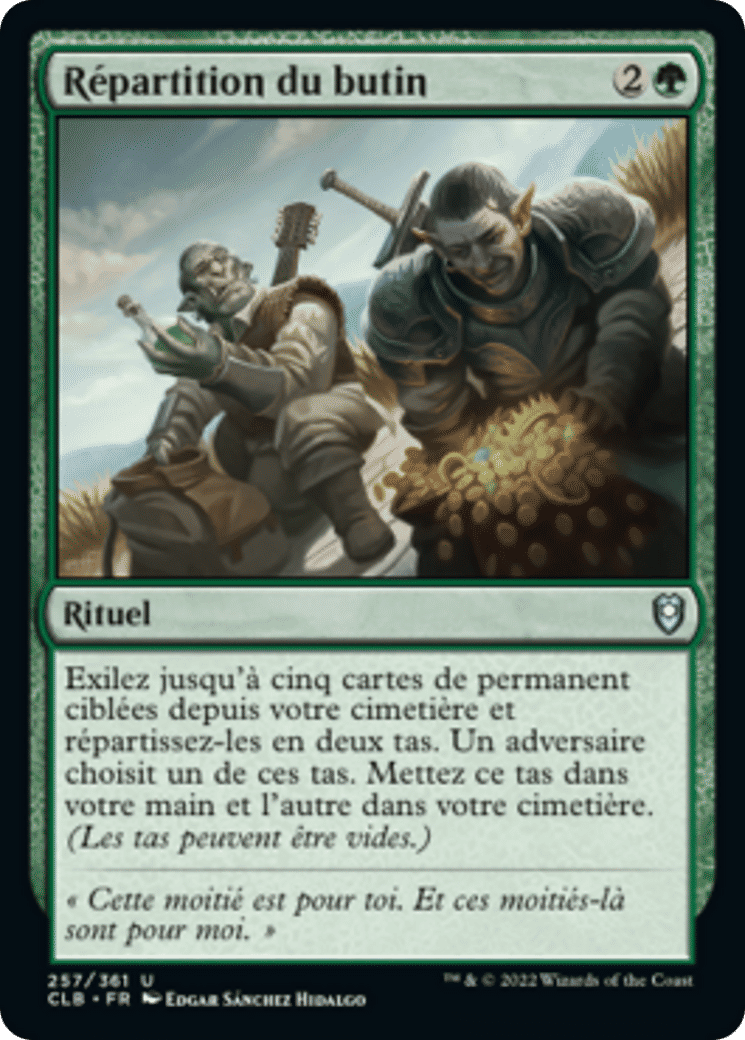 Répartition du butin — Commander Legends: Battle for Baldur's Gate — Magic: The Gathering